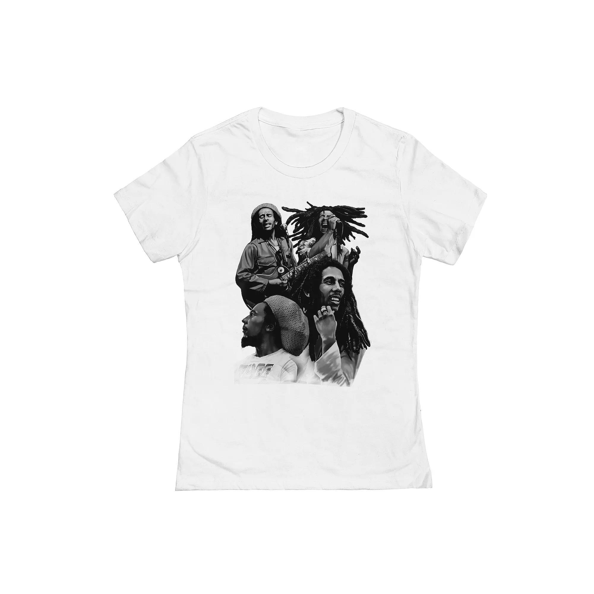 Juniors' Bob Marley Lyric Free Graphic Tee, Girl's, Size: Small, White Product Image