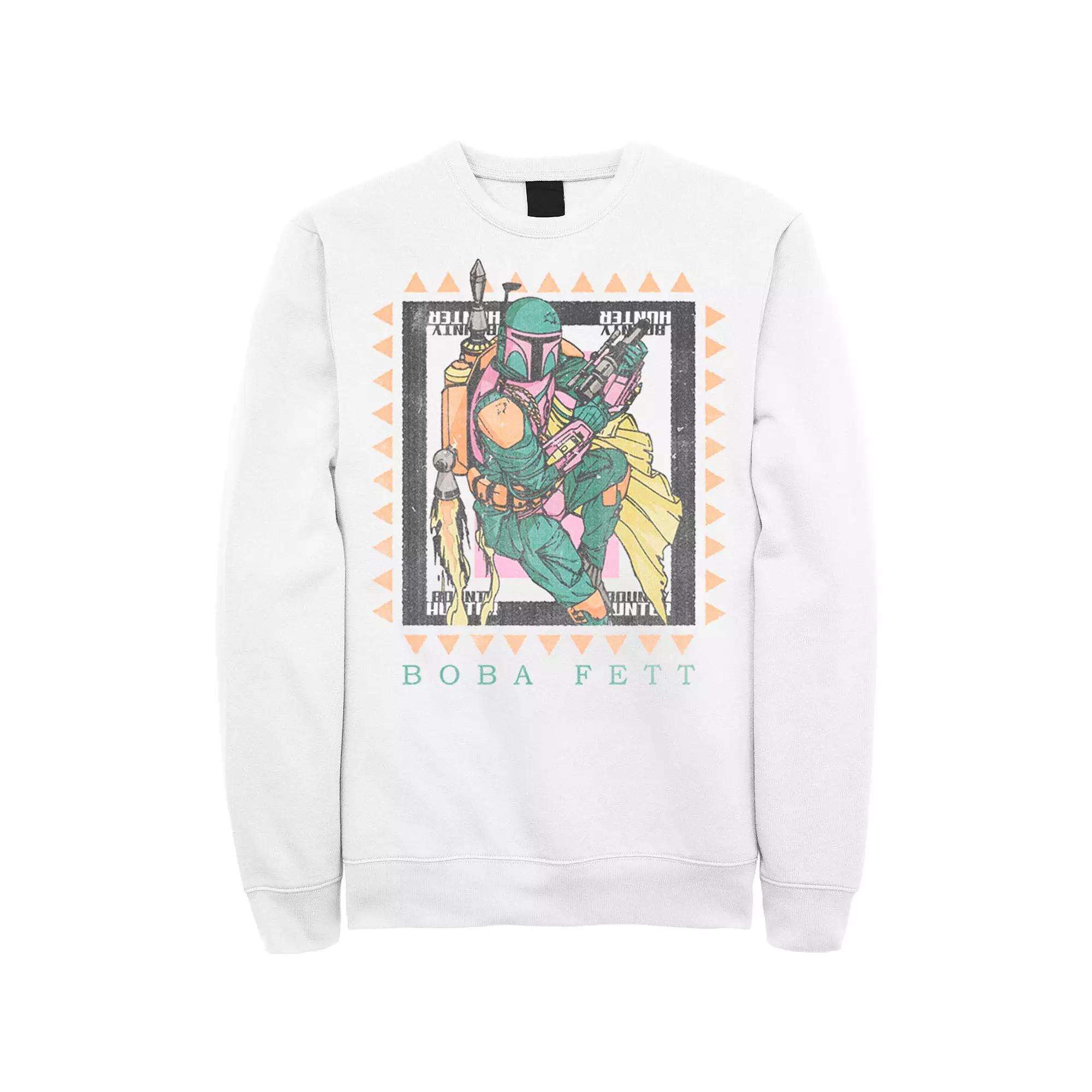 Men's Star Wars Boba Fett Stamp Sweatshirt, Size: Large, Red Product Image