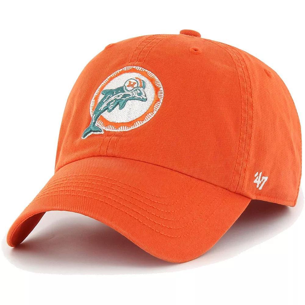 Men's '47 Orange Miami Dolphins Gridiron Classics Franchise Legacy Fitted Hat, Size: XL Product Image