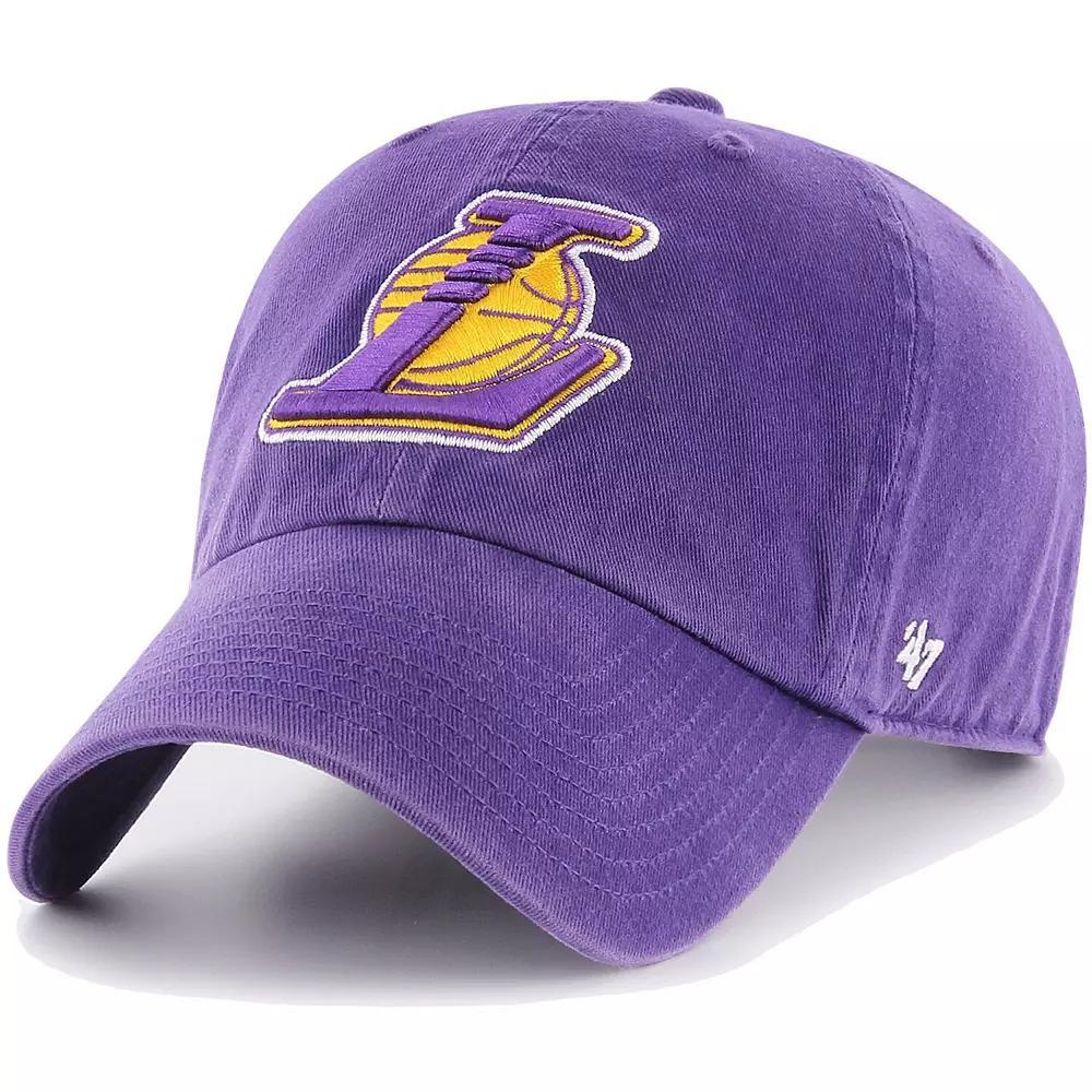 Mens 47 Los Angeles Lakers Logo Clean Up Adjustable Hat Product Image