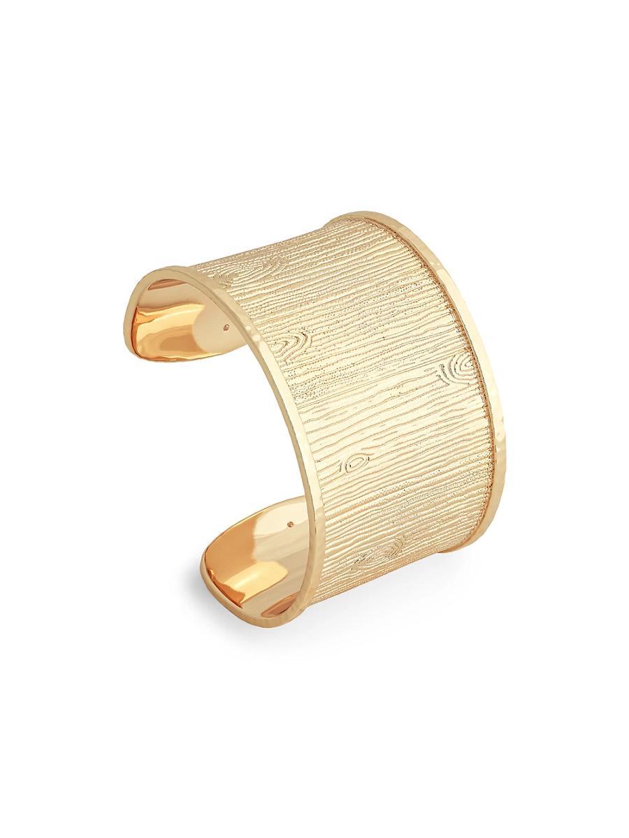 Womens Enchanted Forest 18KPlated Bark Cuff Product Image