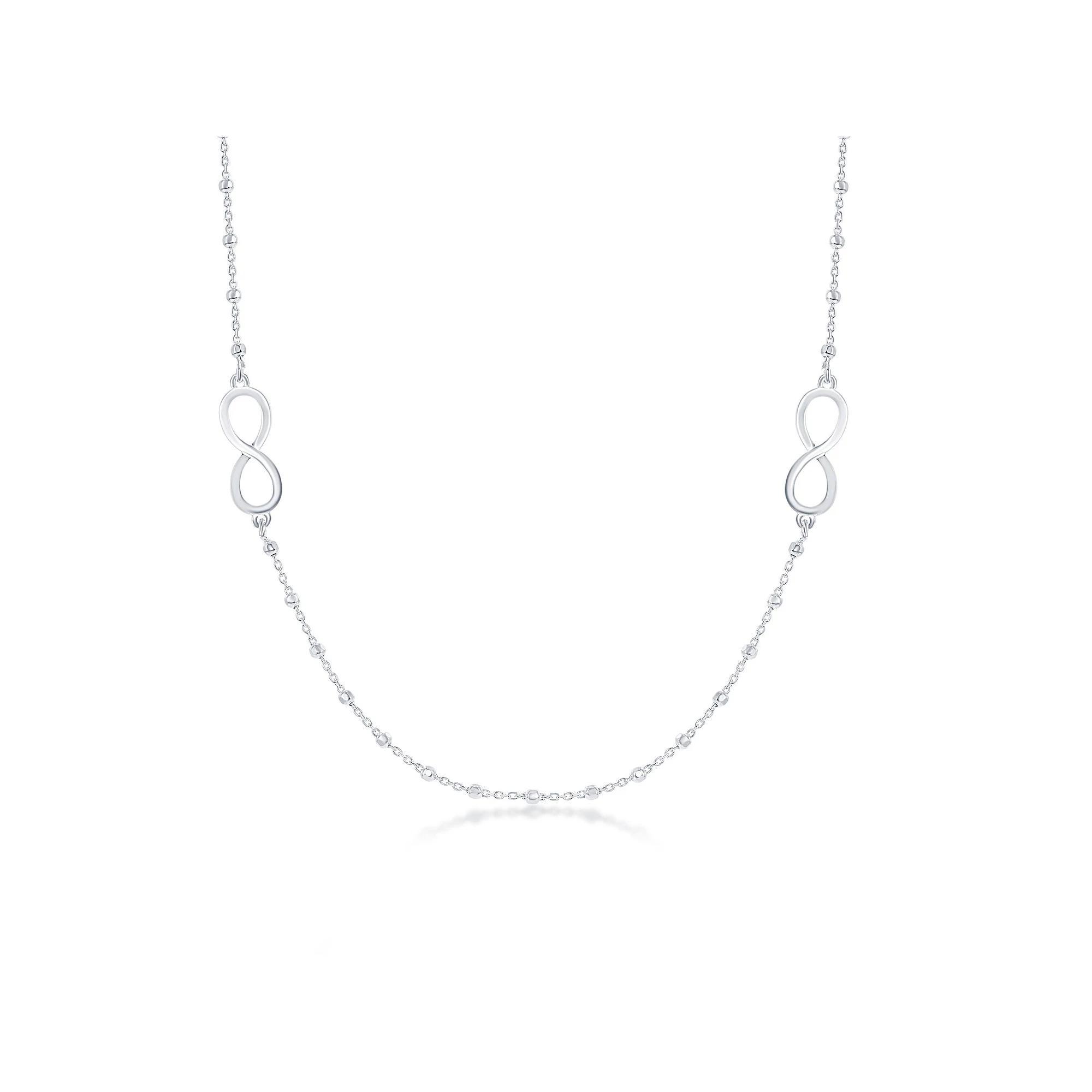 Sterling Silver Infinity Beaded Necklace, Women's, Size: 30" Product Image