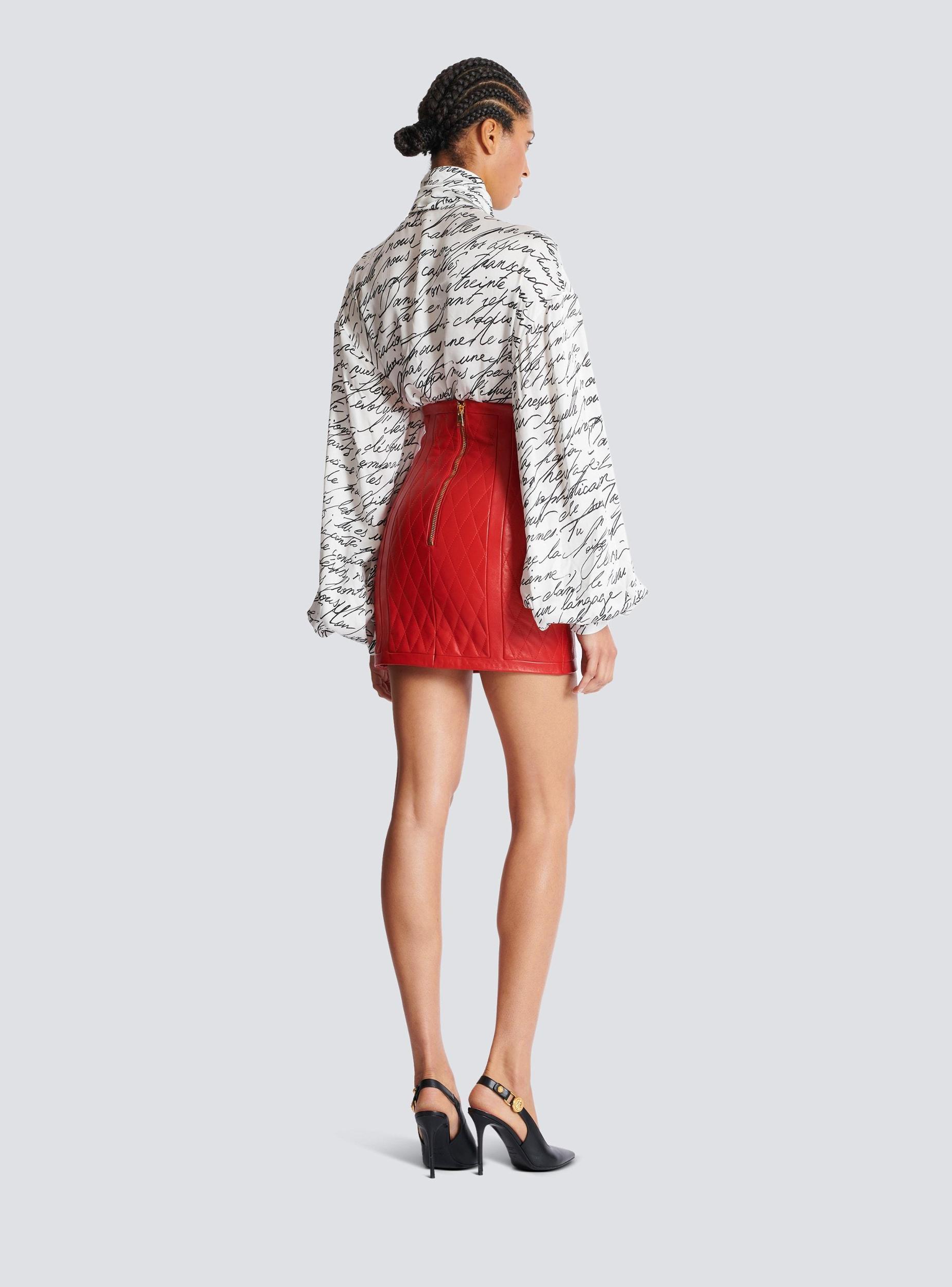Quilted lambskin skirt with diamond motif Product Image