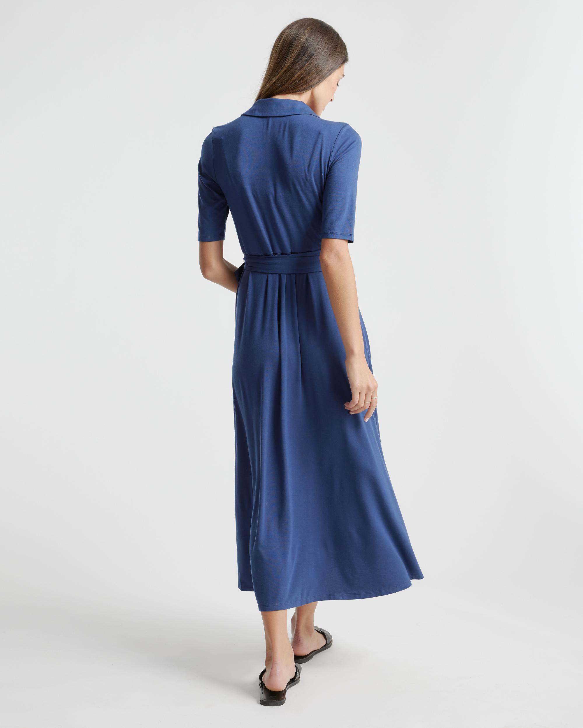 Quince | Women's Tencel Jersey Midi Wrap Dress Size XL Product Image