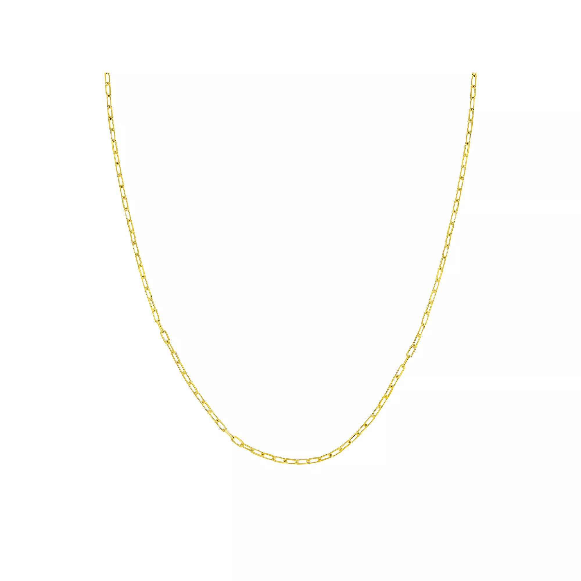 14k Gold Paper Clip Chain Necklace, Women's, Size: 24" Product Image