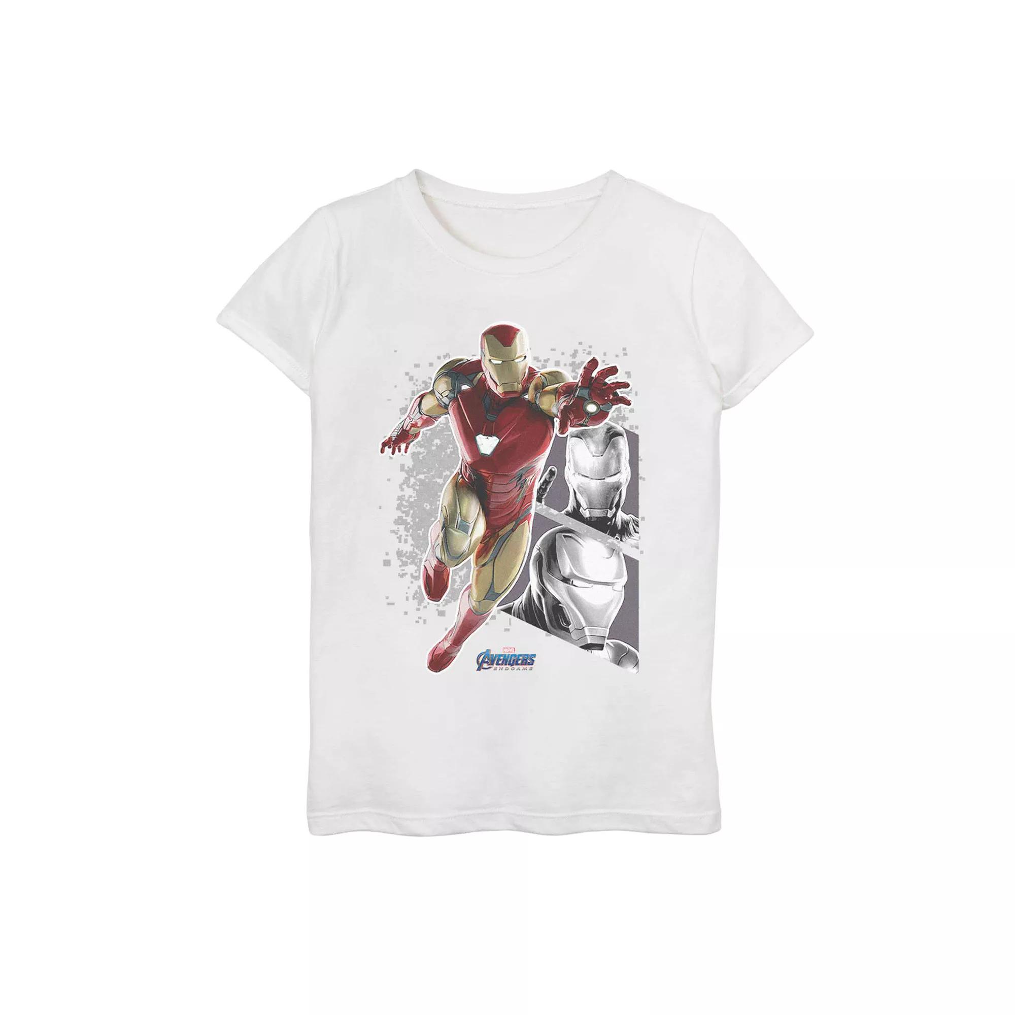 Girls 7-16 Marvel Avengers Endgame Iron Man Panels Tee, Girl's, Size: XL, White Product Image