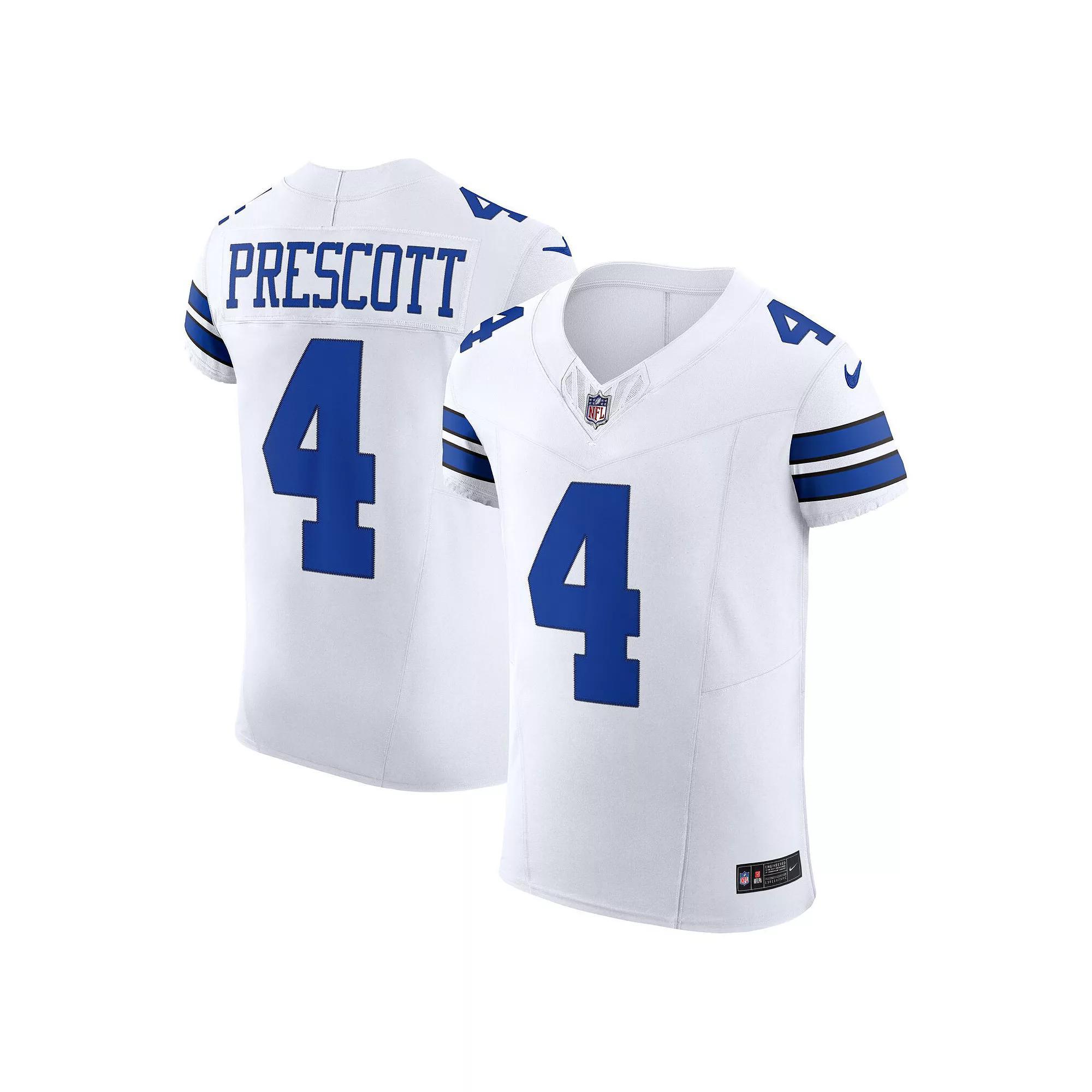Men's Nike Dak Prescott White Dallas Cowboys Vapor F.U.S.E. Elite Jersey, Size: 40 Product Image