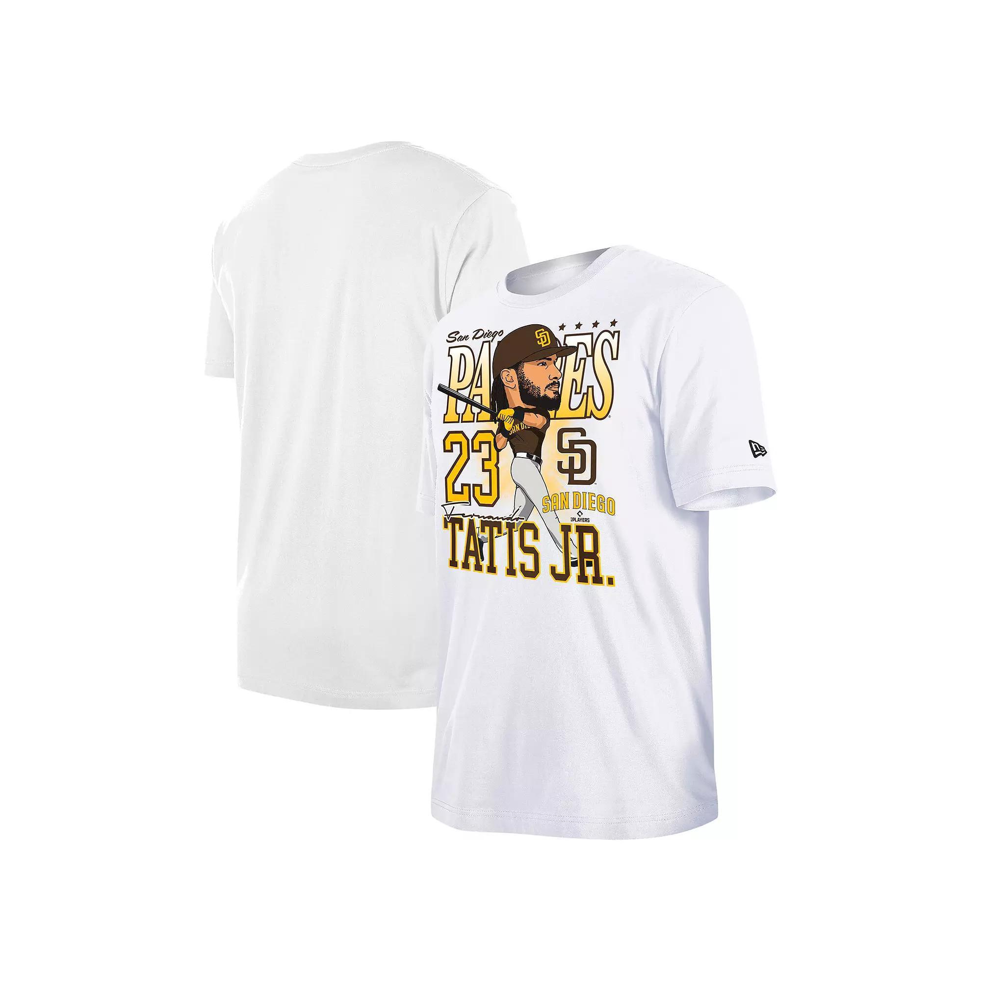 Men's New Era Fernando Tatis Jr. White San Diego Padres Caricature T-Shirt, Size: XL Product Image