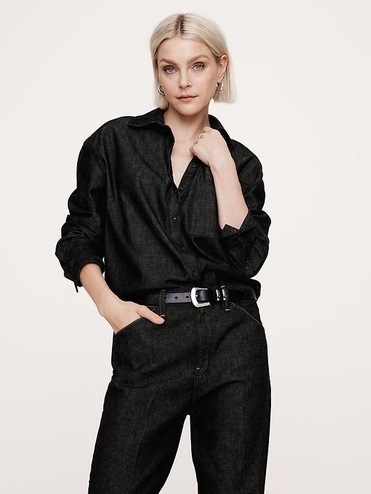 The Oversized Denim Tunic Product Image