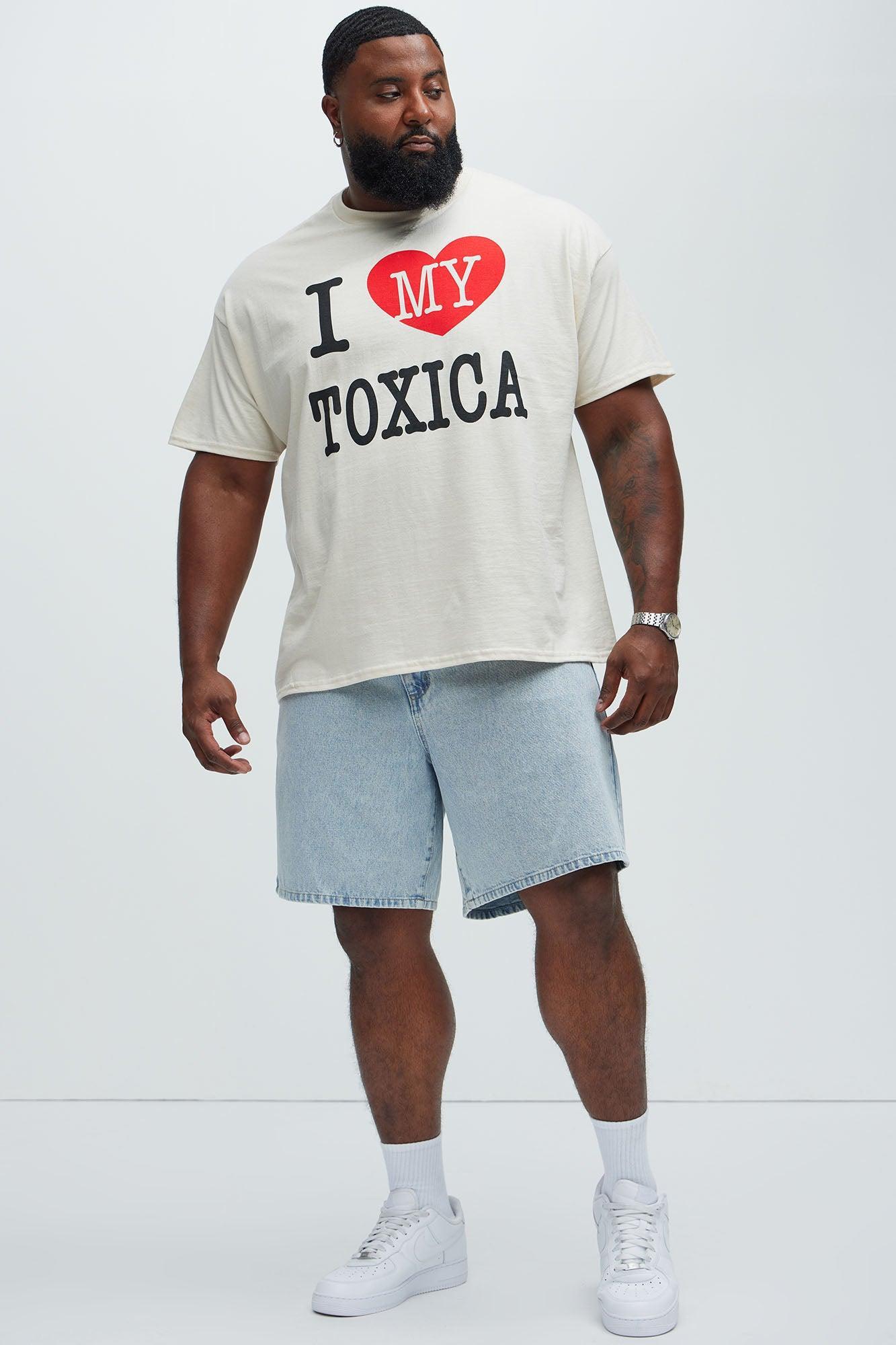 I LOVE MY TOXICA Short Sleeve Tee - Off White Product Image