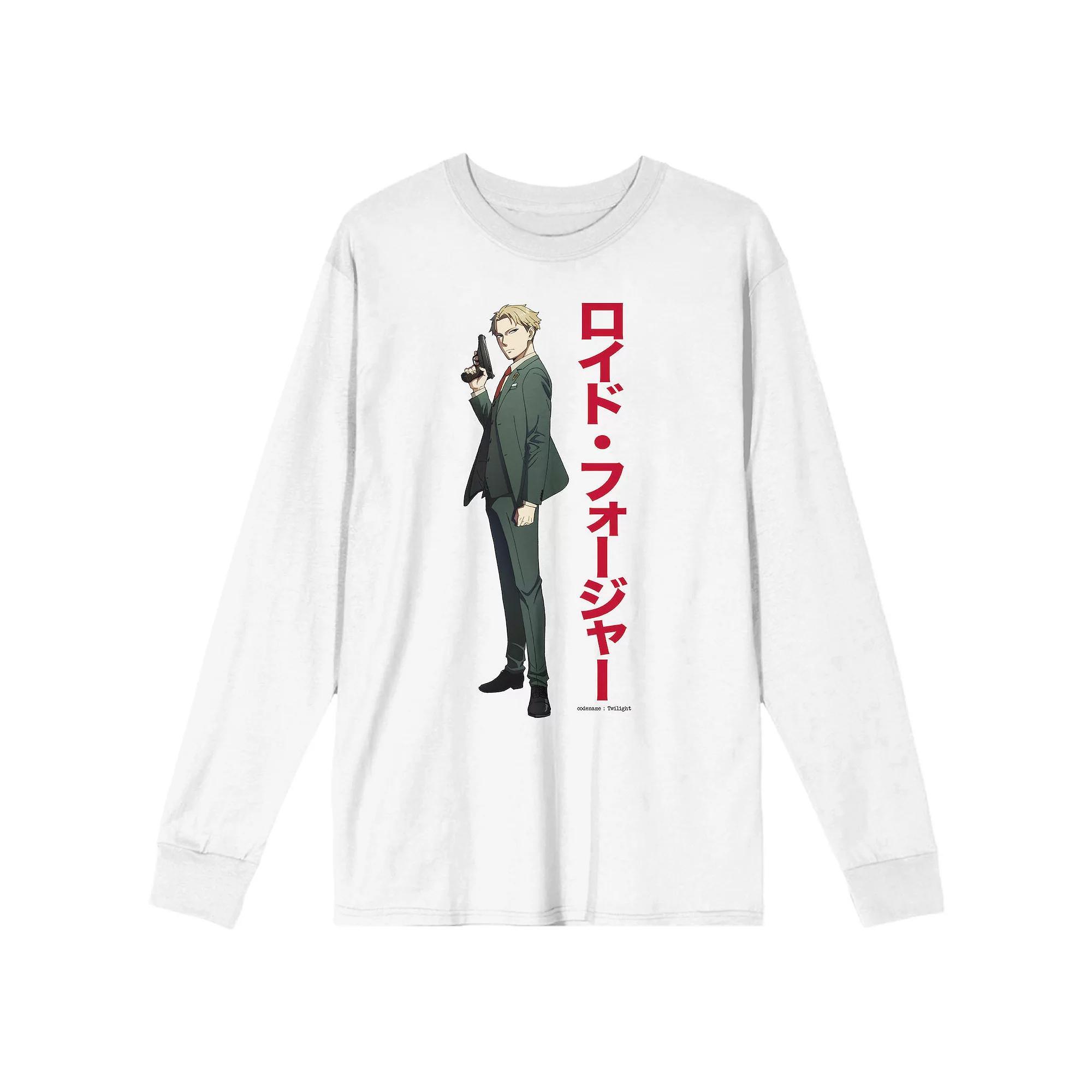 Men's Spy x Family Loid Forger Long Sleeve Graphic Tee, Size: Medium, White Product Image