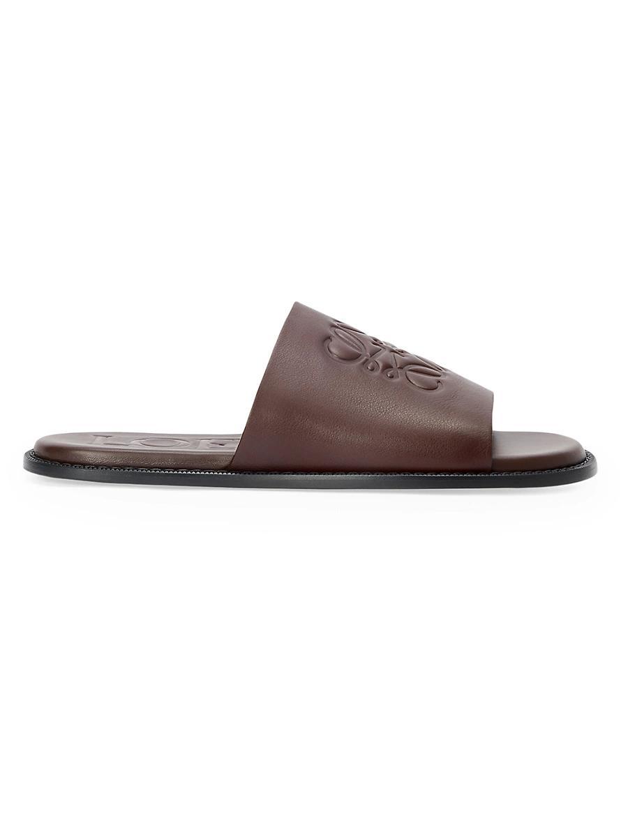 Mens Flex Anagram Soft Calfskin Slide Sandals Product Image