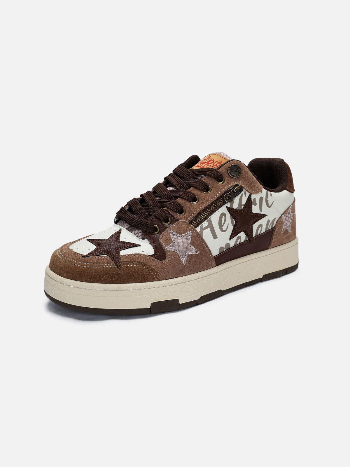 Starry Climb Stars Casual All-Match Denim Skate Shoes Product Image