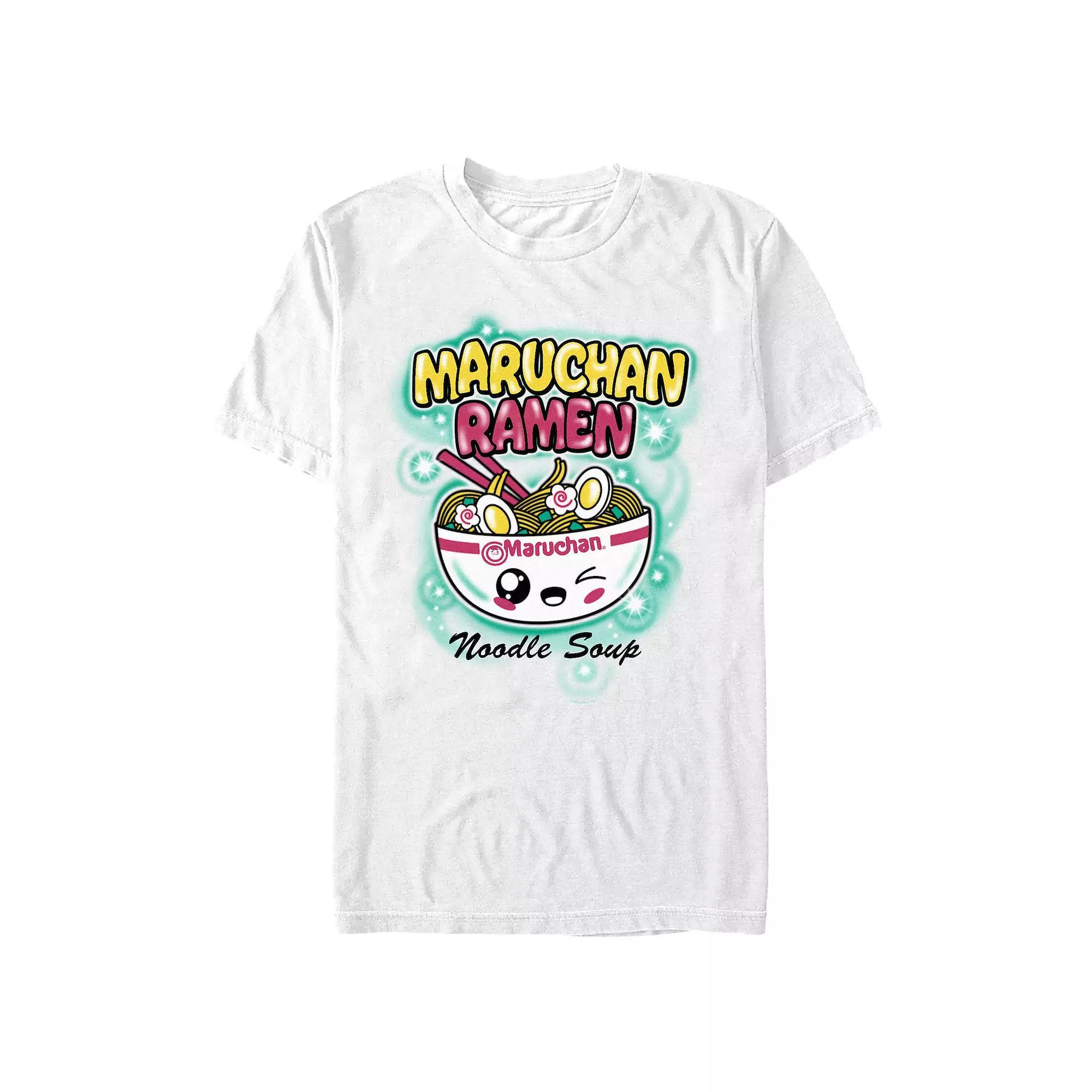 Men's Maruchan Ramen Airbrush Design Graphic Tee, Size: Large, White Product Image