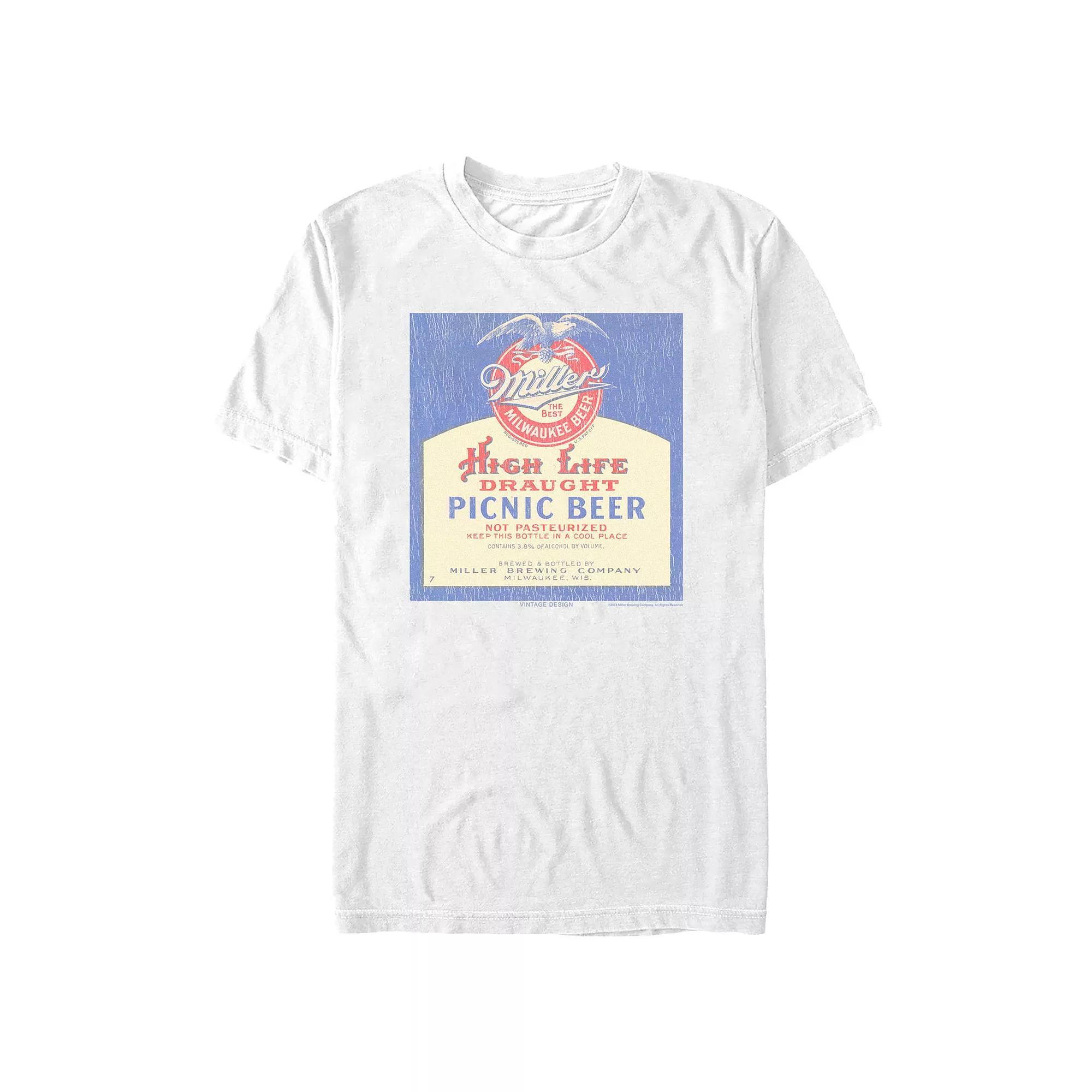 Men's Coors Light Vintage Poster Miller Graphic Tee, Size: Small, White Product Image