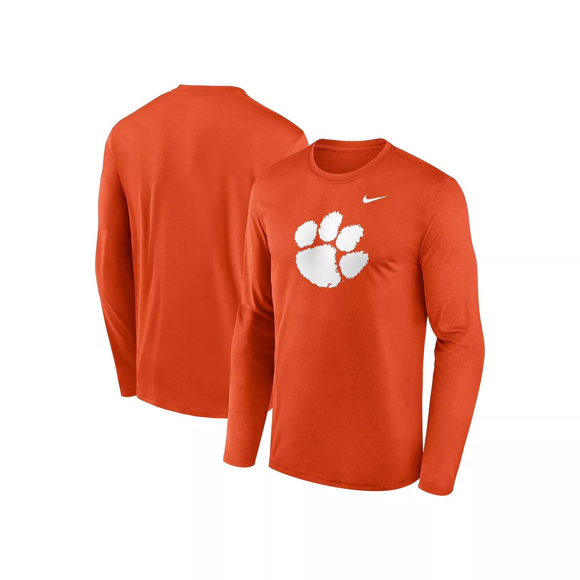 Men's Nike Orange Clemson Tigers Primetime Primary Legend Long Sleeve T-Shirt, Size: XL Product Image