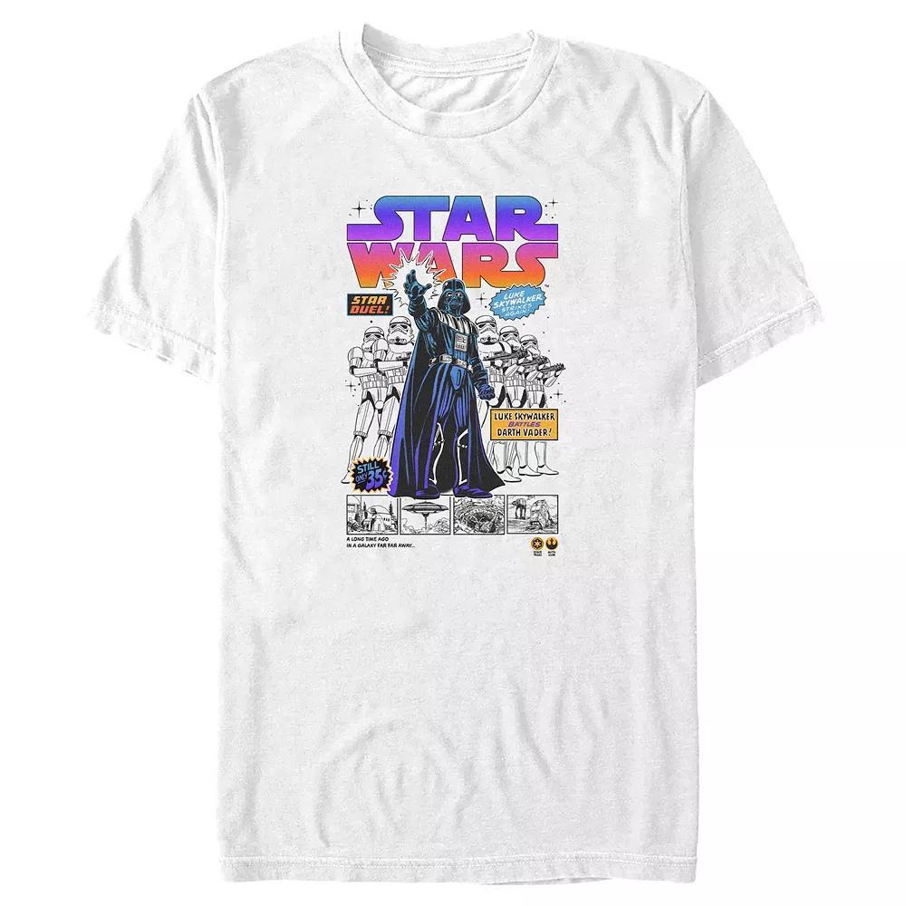 Big & Tall Star Wars Dark Side Comic Cover Graphic Tee, Men's, Size: XXL Tall, White Product Image