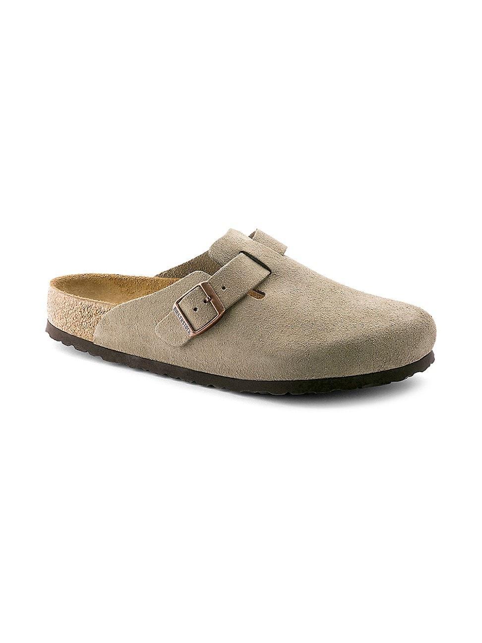 Birkenstock Mens Boston Suede Slide-On Soft Footbed Clogs Product Image