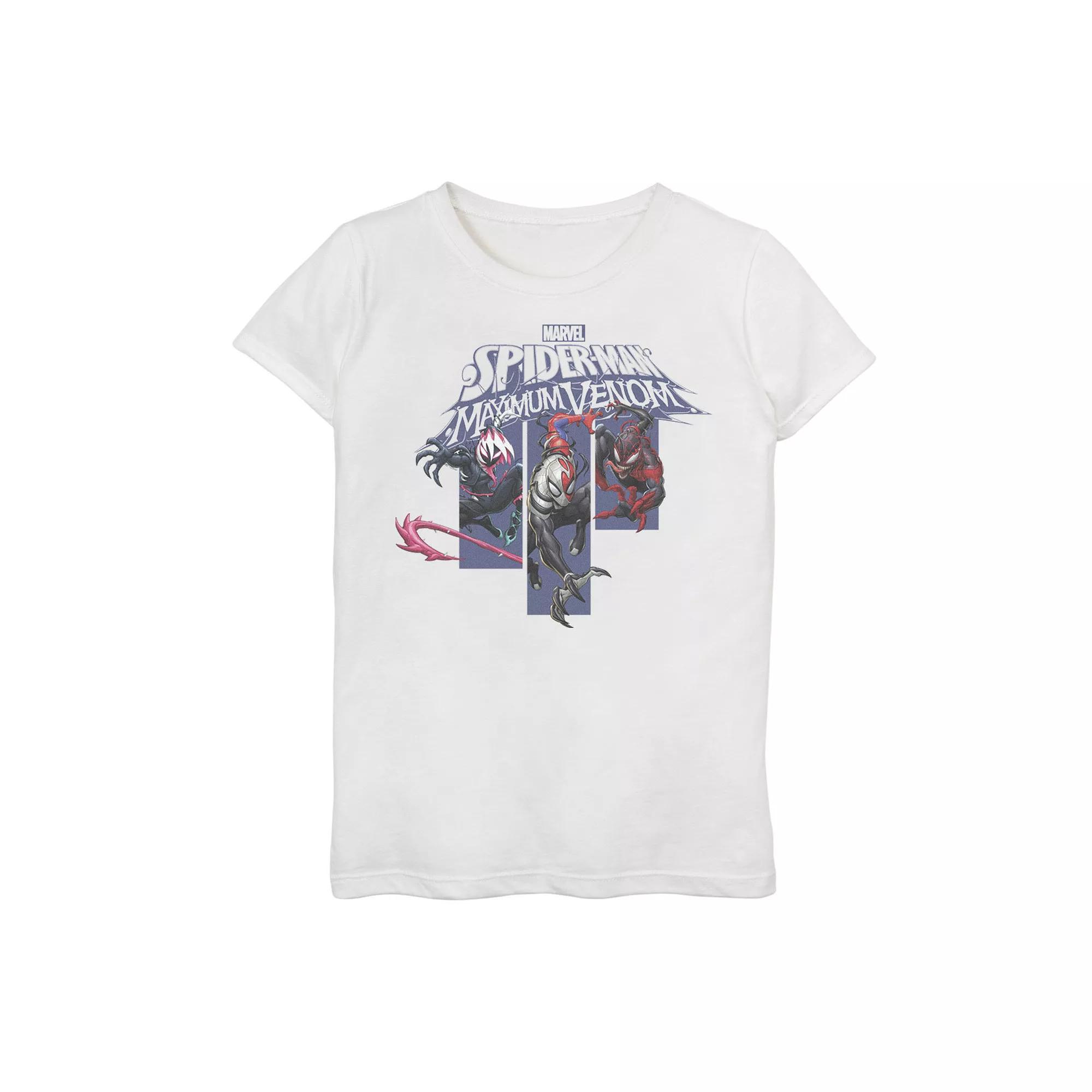 Girls 7-16 Marvel Spider-Man Maximum Venom Panels Graphic Tee, Girl's, Size: Small, White Product Image