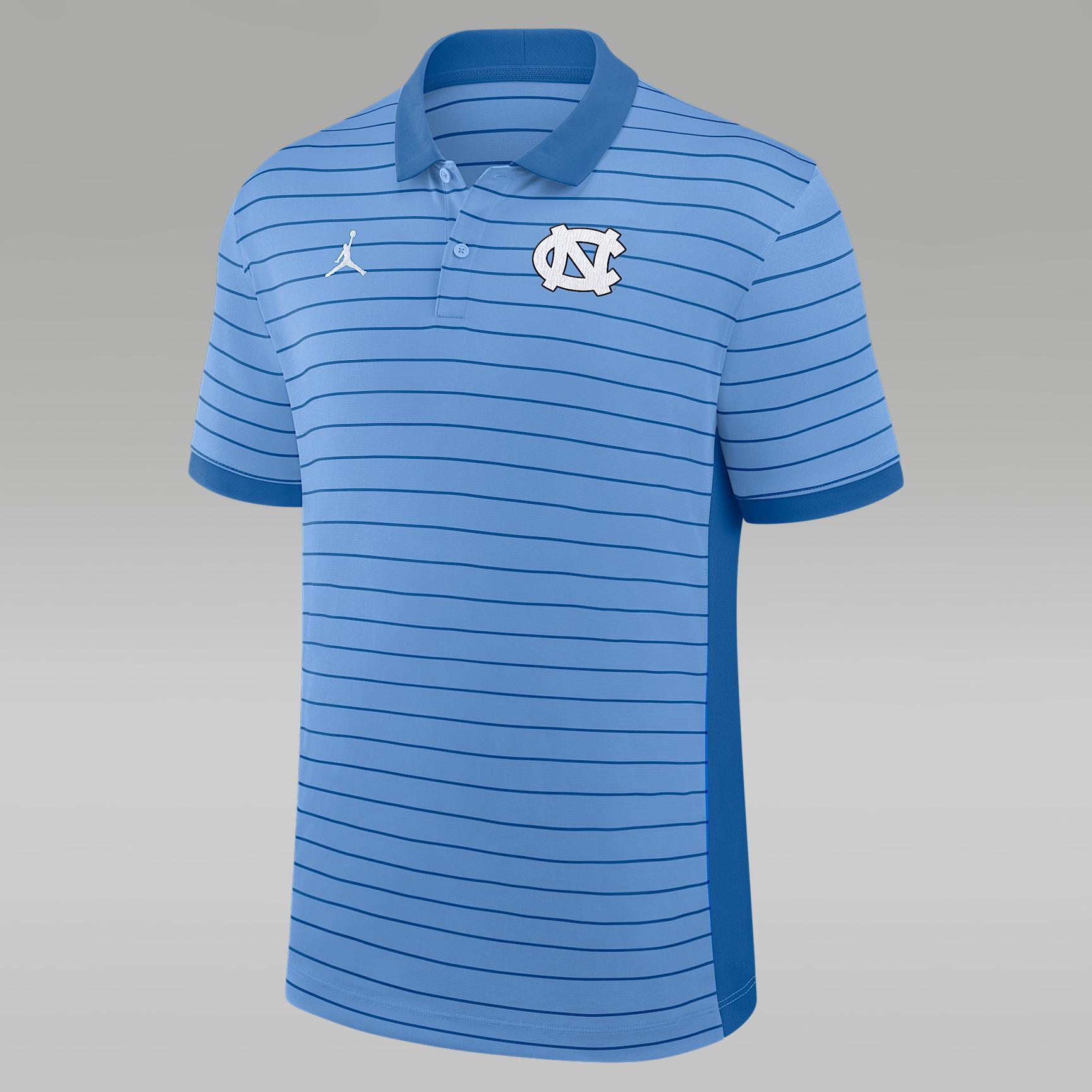 Men's North Carolina Sideline Victory Stripe Jordan Brand Dri-FIT College Polo Product Image