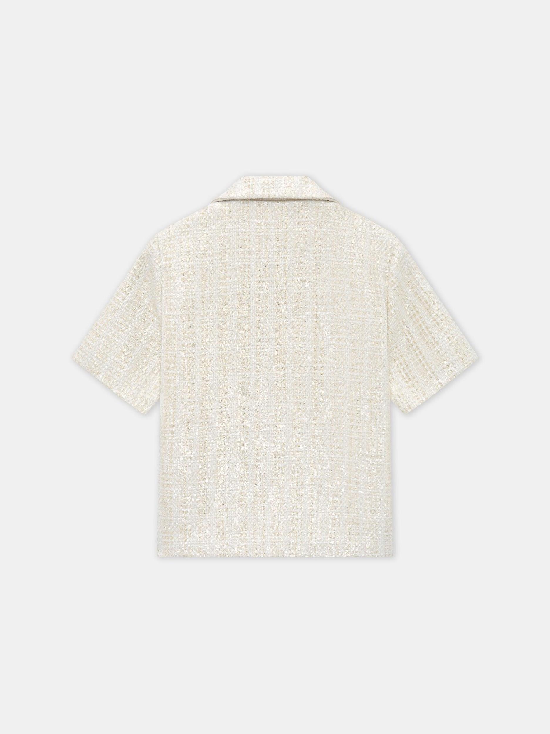 BOUCLE CAMP SHIRT - Alabaster Male Product Image