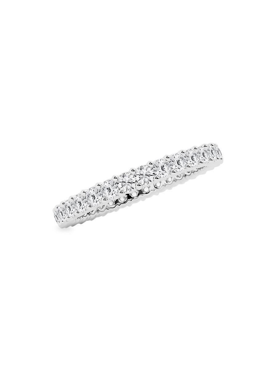Womens 14K White Gold & Shared-Prong Natural Diamond Eternity Band/1.00-5.00 TCW Product Image