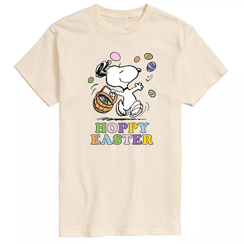 Mens Peanuts Hoppy Easter Graphic Tee Ivory Product Image