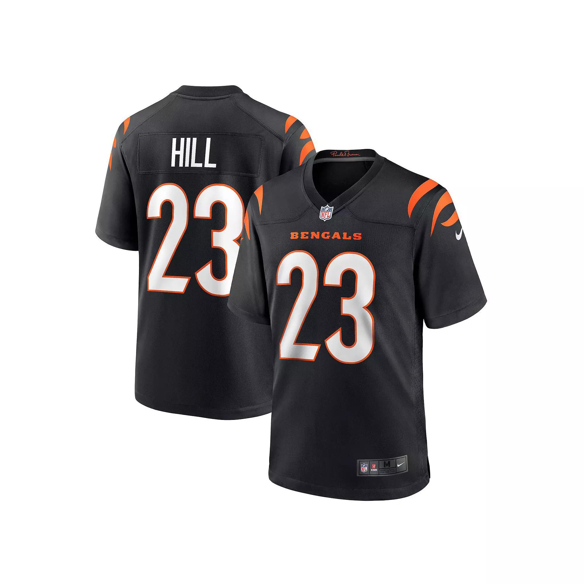 Men's Nike Daxton Hill Black Cincinnati Bengals 2022 NFL Draft First Round Pick Game Jersey, Size: Large Product Image
