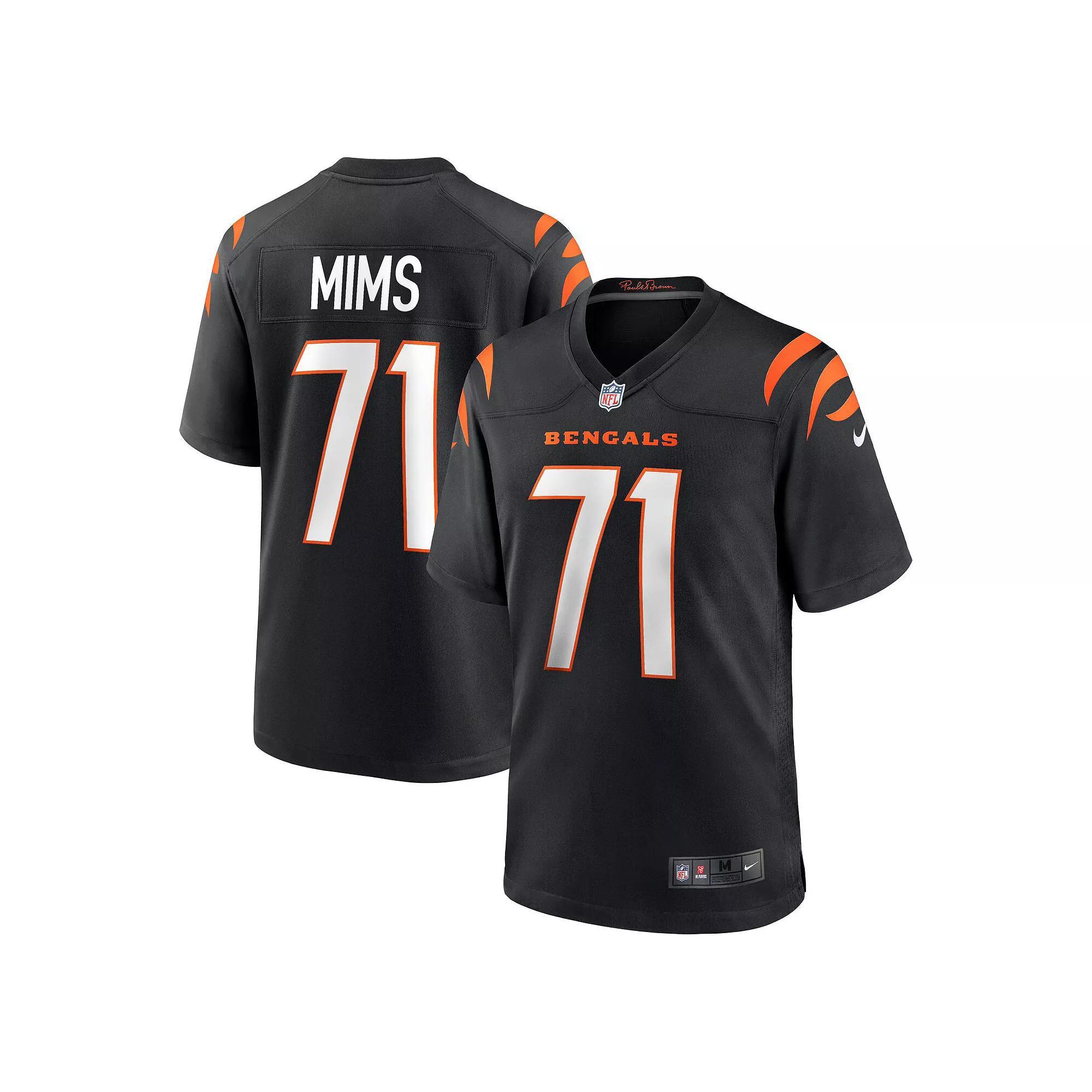 Men's Nike Amarius Mims Black Cincinnati Bengals 2024 NFL Draft First Round Pick Player Game Jersey, Size: XL Product Image