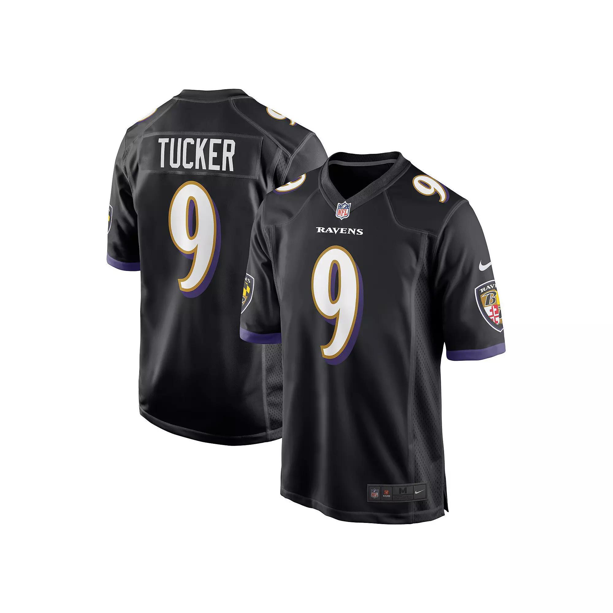 Men's Nike Justin Tucker Black Baltimore Ravens Player Game Jersey, Size: Medium Product Image