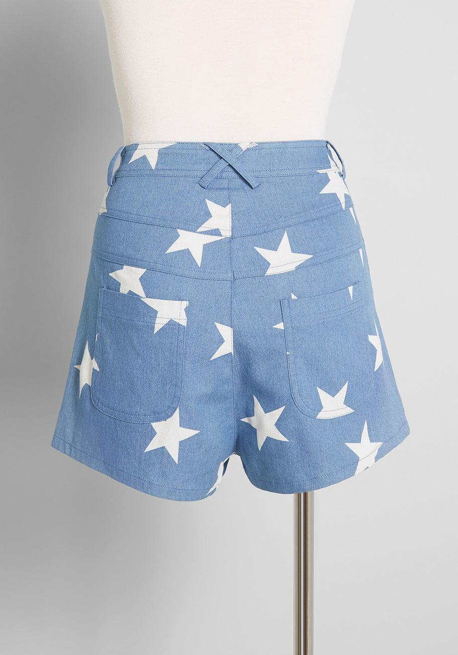 All Stars, No Stripes High-Rise Denim Shorts Product Image