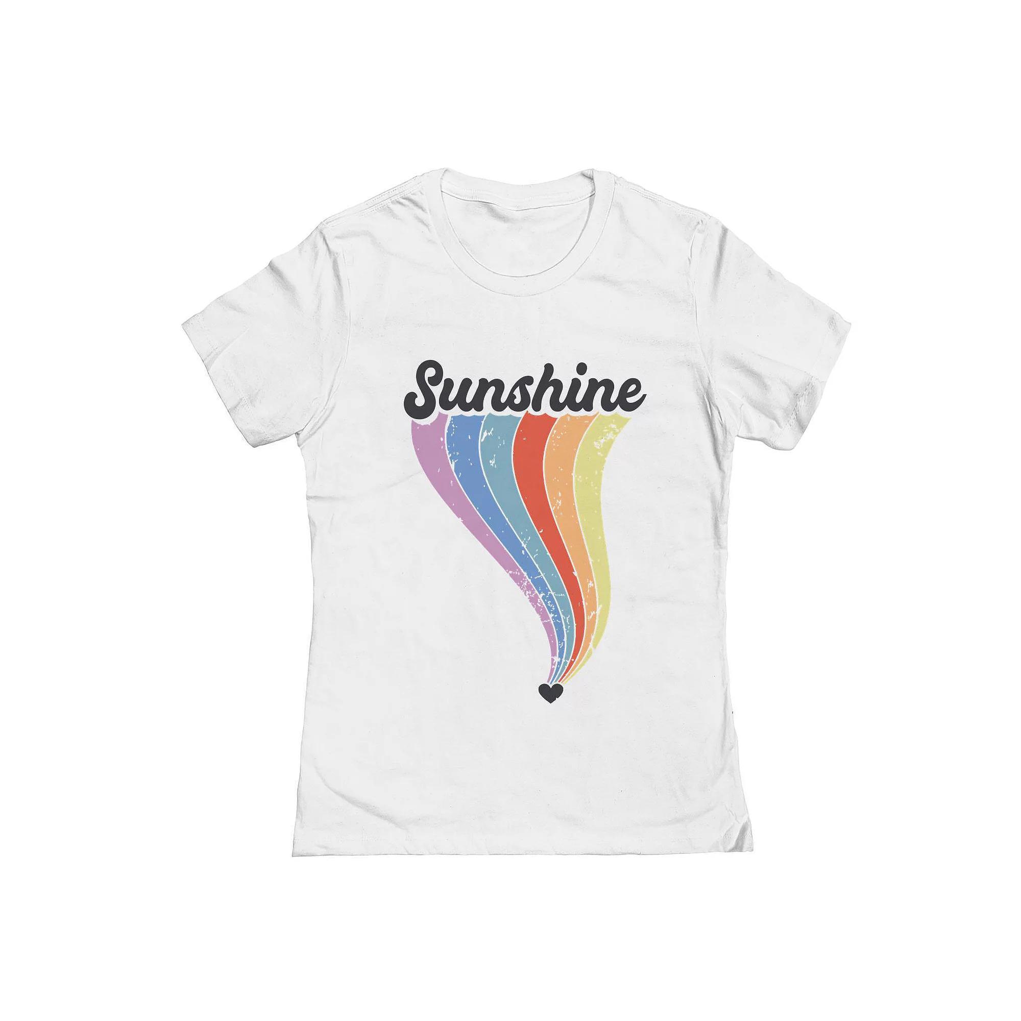 Junior's Grayson Threads The Label Sunshine Rainbow Pride Graphic Tee, Women's, Size: XXL, White Product Image