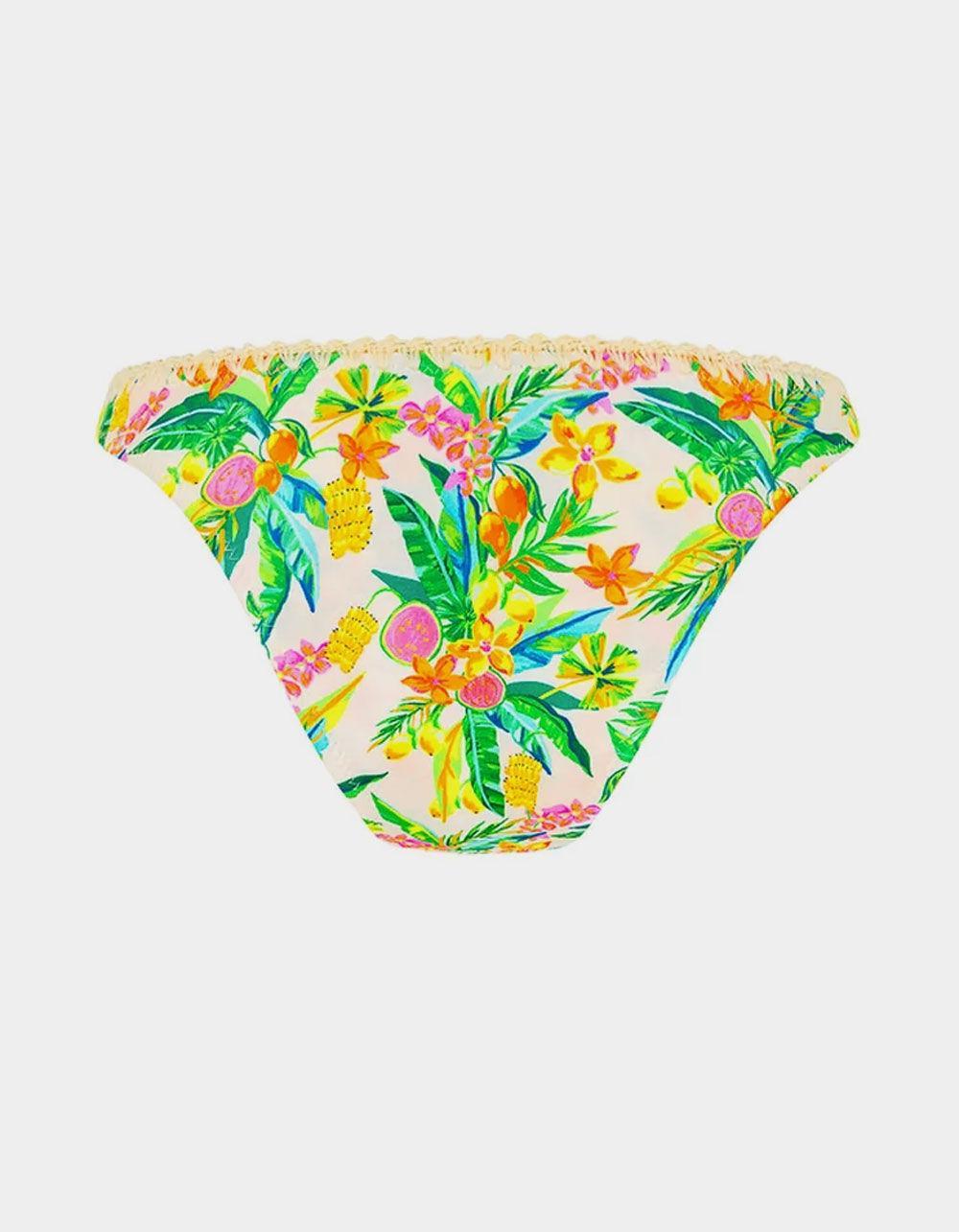 KULANI KINIS Golden Hour Crochet Cheeky Bikini Bottoms - YELLOW COMBO Product Image