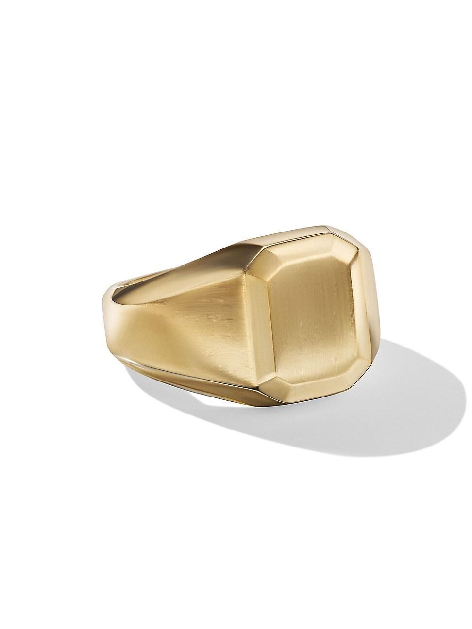 Mens Deco Heirloom Signet Ring in 18K Yellow Gold, 17MM Product Image