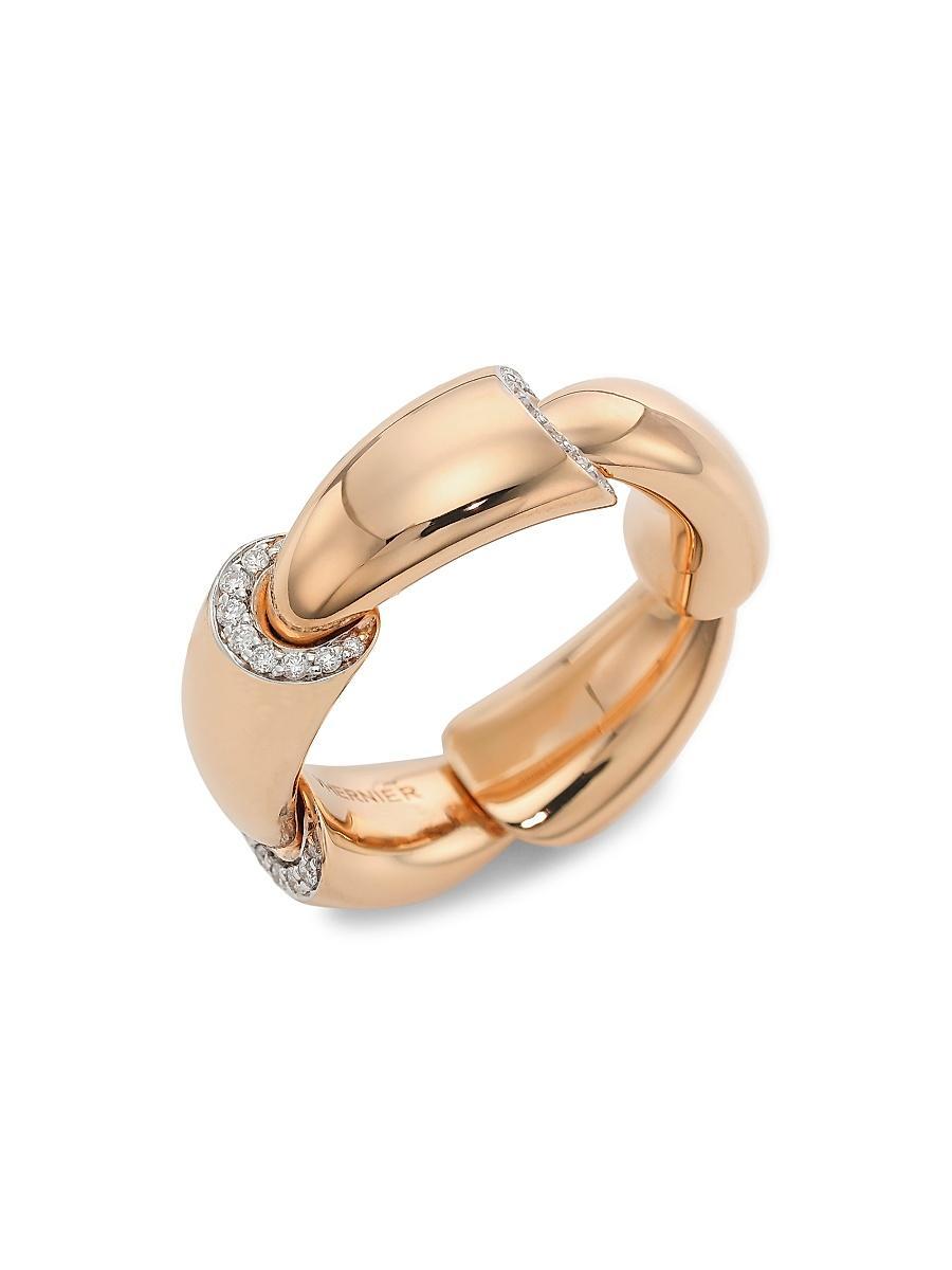 Womens Calla 18K Rose Gold & Diamond Ring Product Image