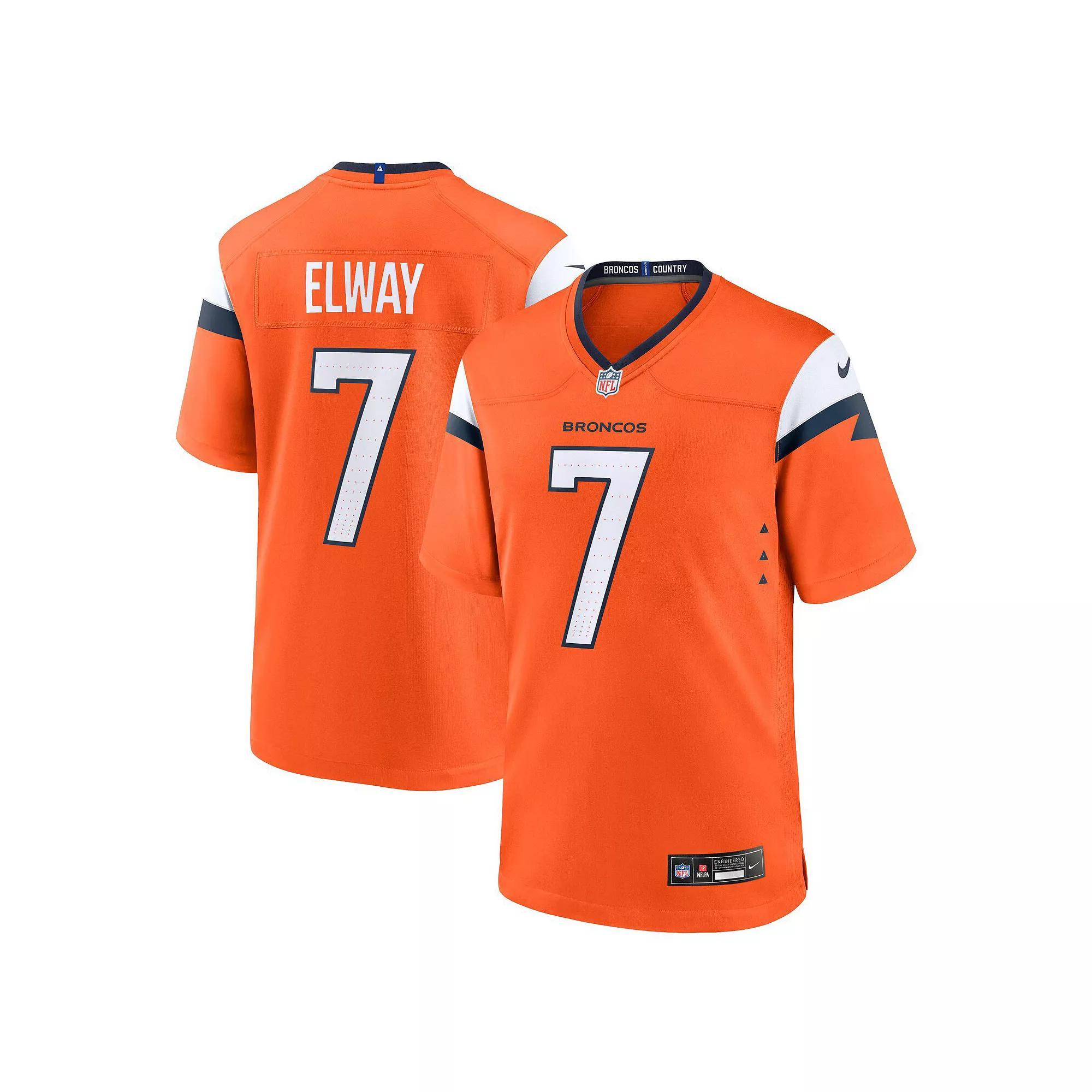 Men's Nike John Elway Orange Denver Broncos Mile High Collection Retired Player Game Jersey, Size: 3XL Product Image