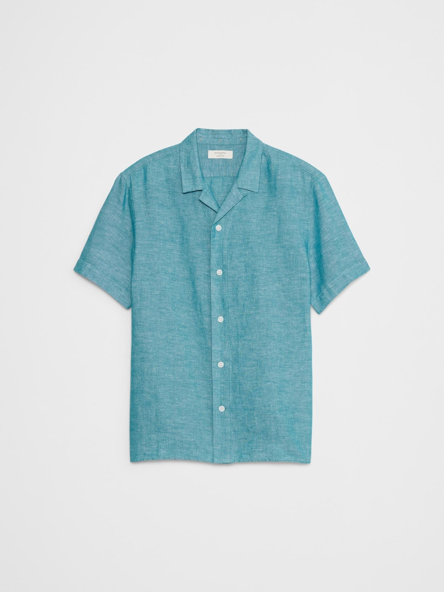 Linen-Blend Resort Shirt Product Image