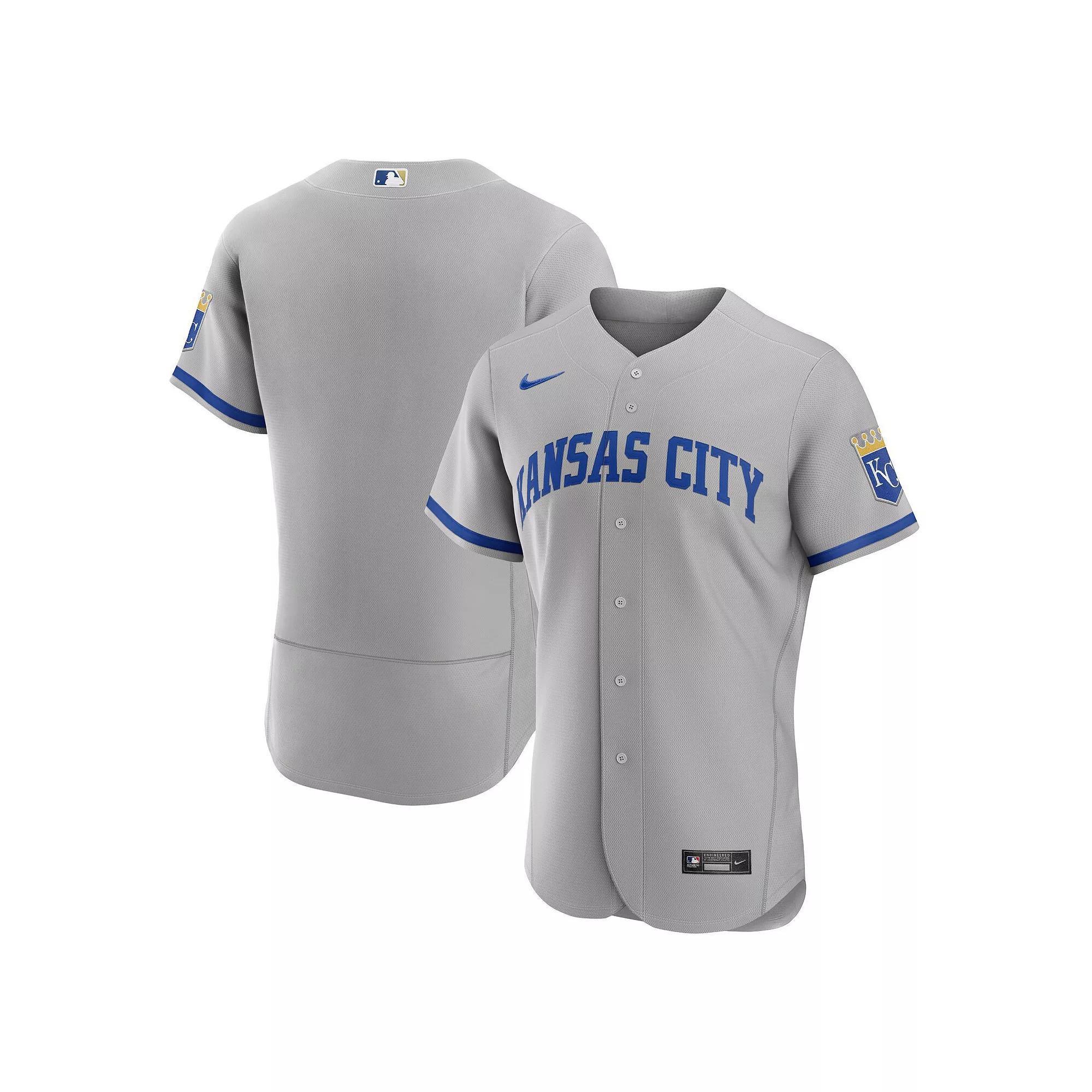 Mens Nike Gray Kansas City Royals 2022 Road Authentic Jersey Product Image
