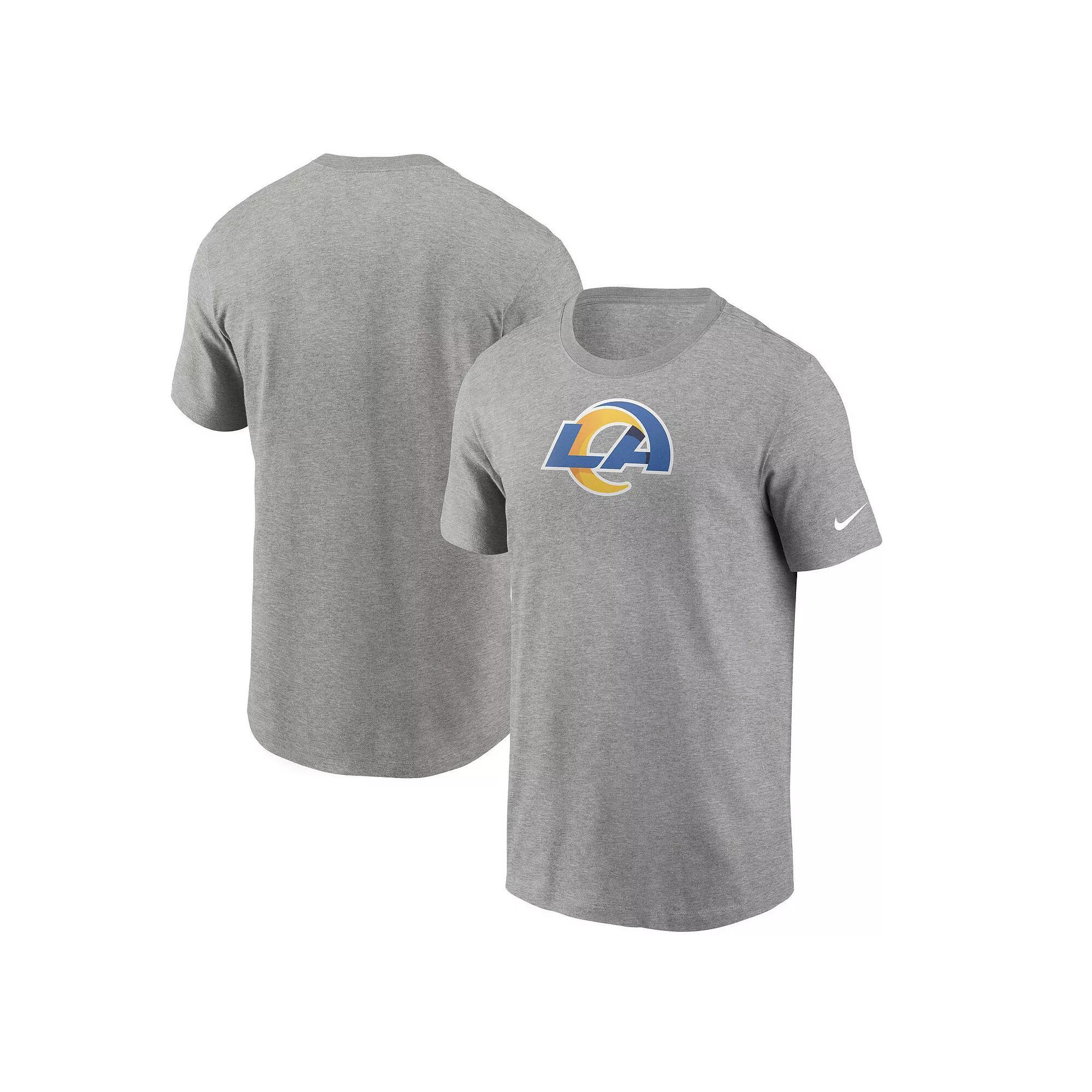 Mens Nike Heathered Gray Los Angeles Rams Primary Logo T-Shirt Product Image