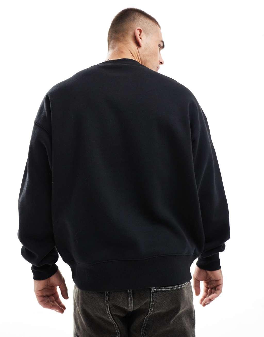 Cotton On Basquiat art print relaxed sweatshirt in black Product Image
