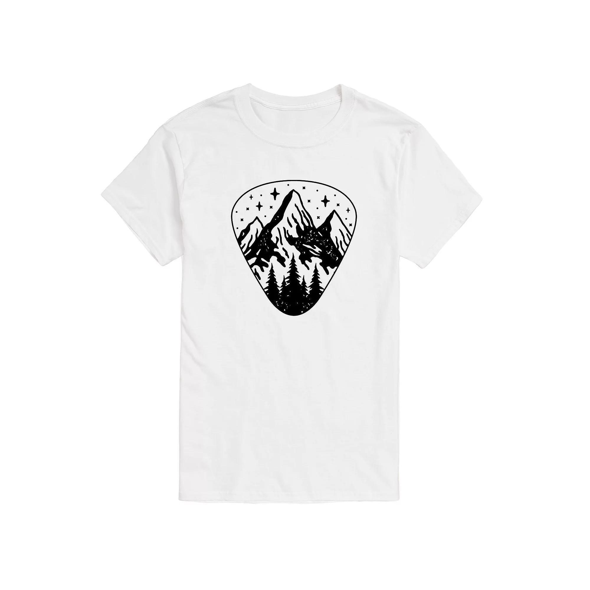 Men's Guitar Pick Outdoor Scene Tee, Size: Large, White Product Image