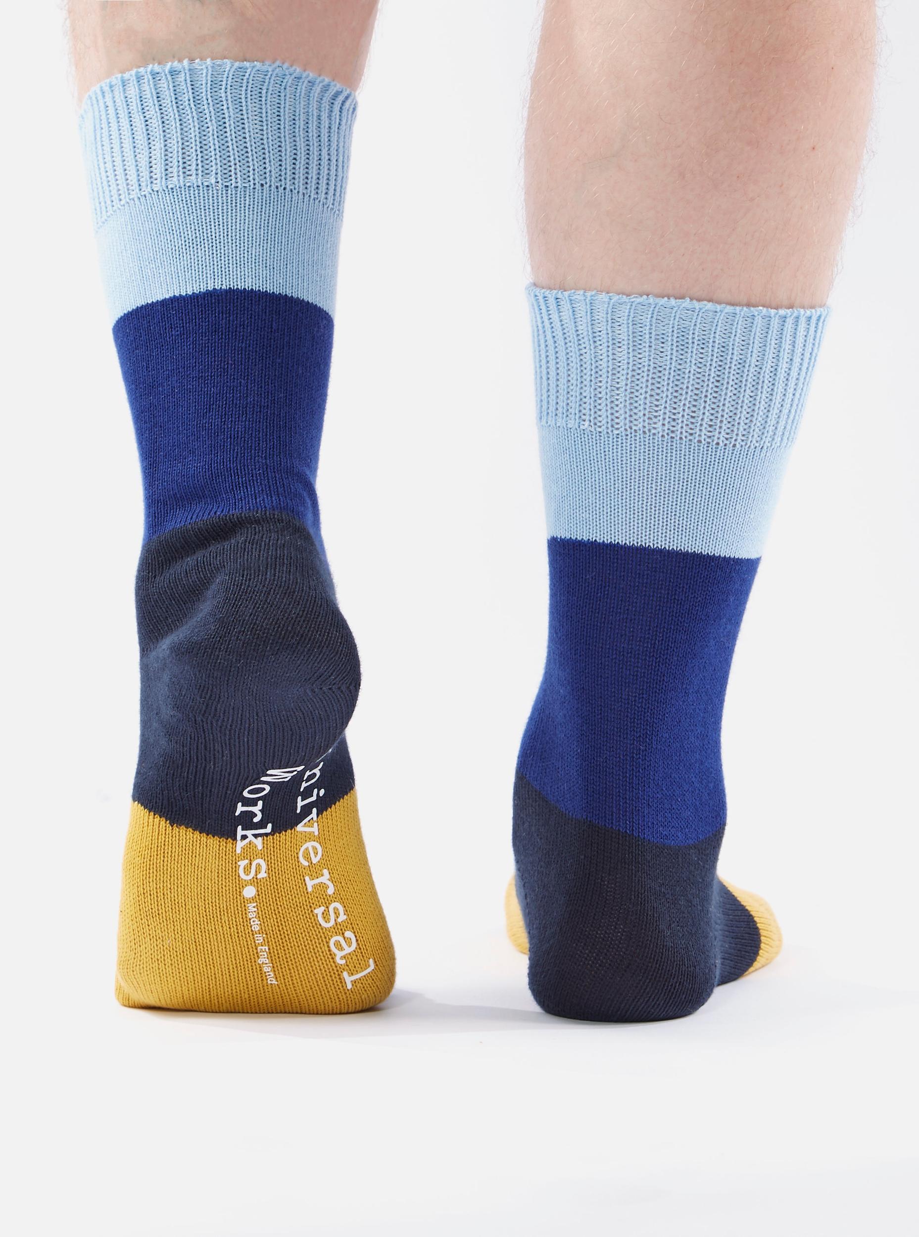 Sky/Indigo Cotton Bold Stripe Sock Product Image