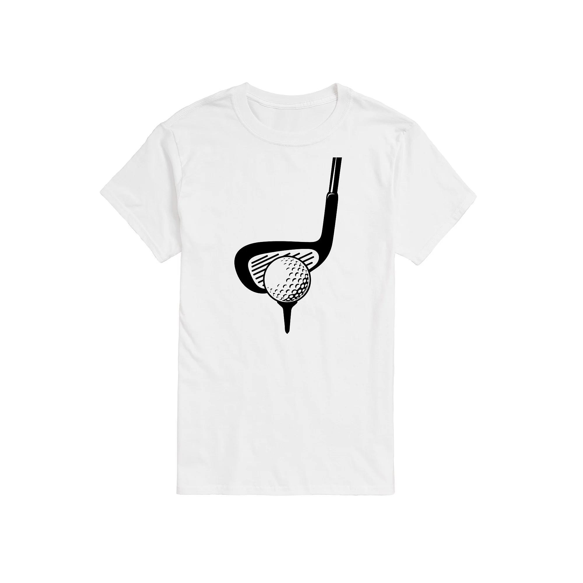 Mens Golf Club Behind Ball Graphic Tee Product Image