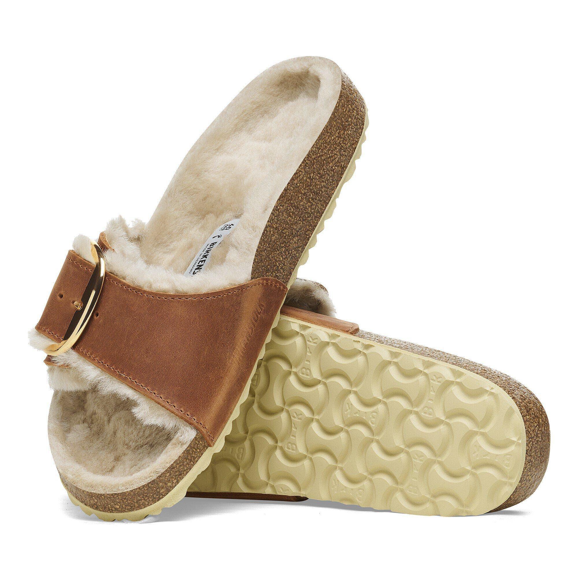 Madrid Big Buckle Shearling Natural Leather Oiled Product Image