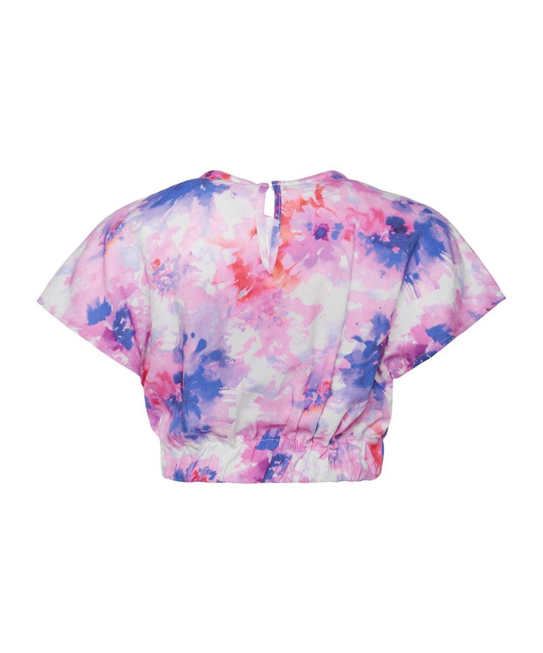 MSGM Tie-dyed T-shirt In Pink Product Image