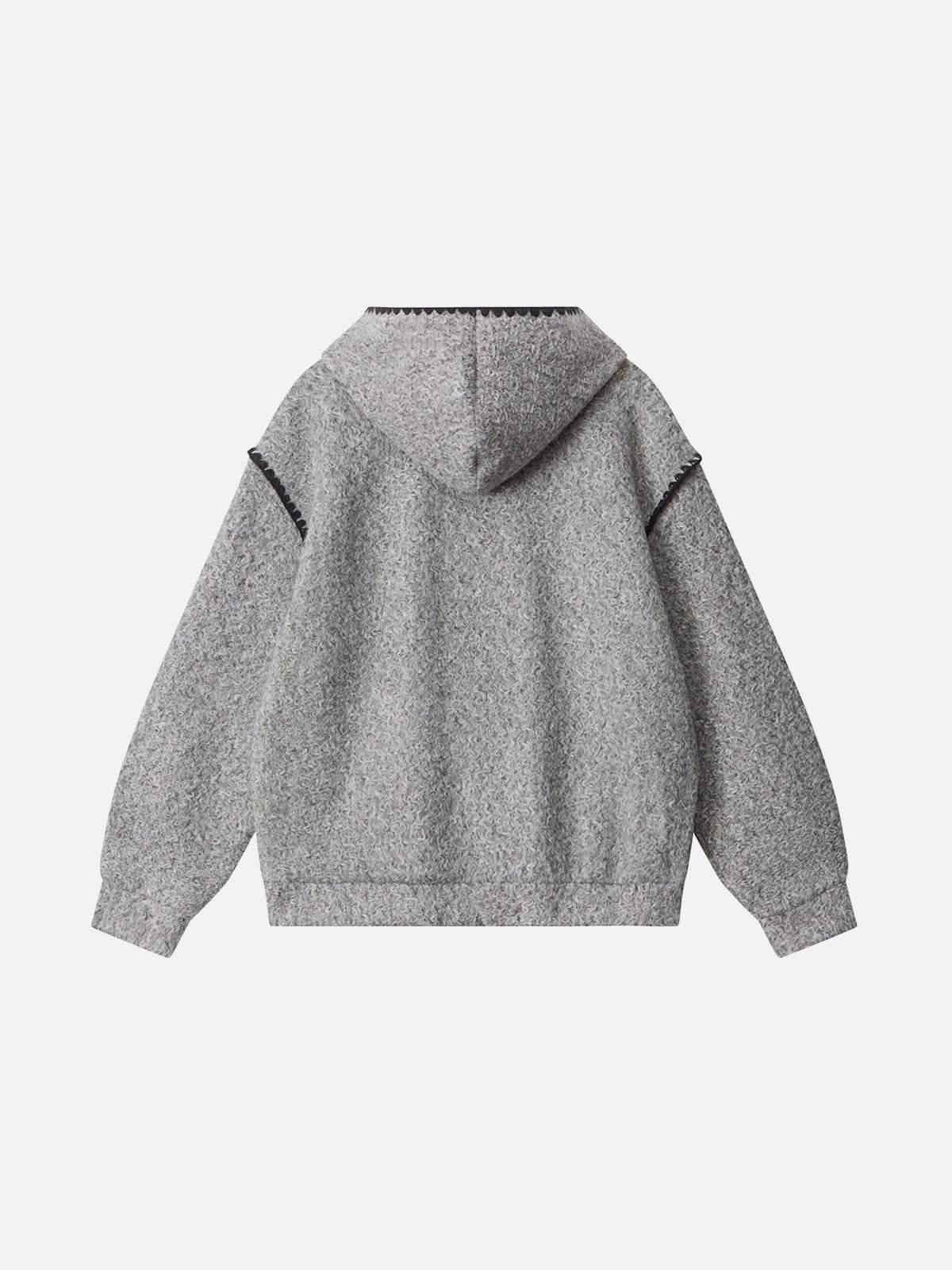 Aelfric Eden Ripple Patchwork Cropped Hoodie Female Product Image