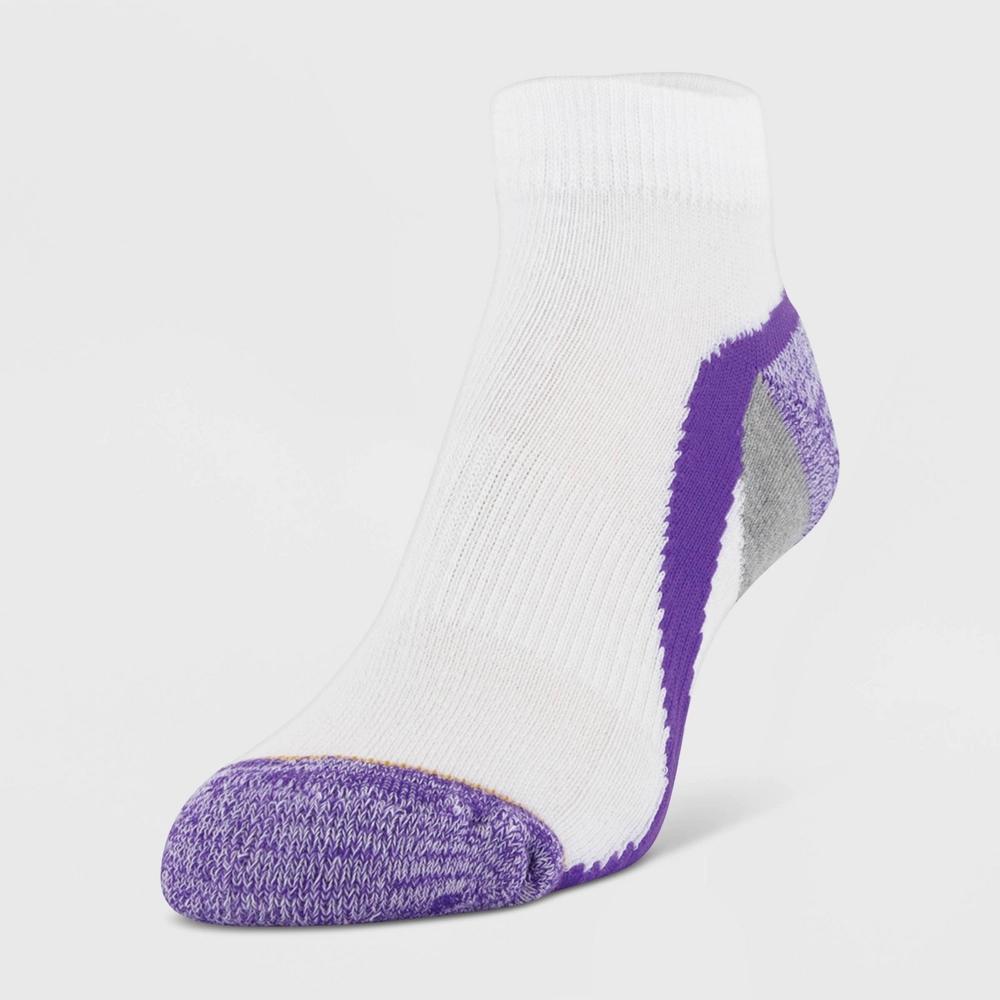 All Pro Womens Extended Size Heel & Toe Cushion 6pk Low Cut Socks - White 8-12: Moisture Wicking, Arch Support Product Image