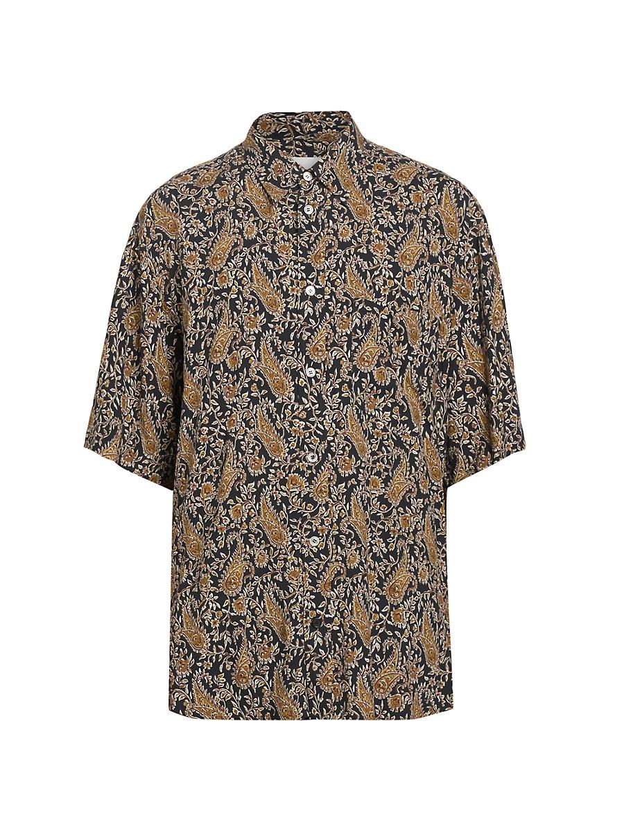 Mens Vabilio Paisley Button-Front Shirt Product Image