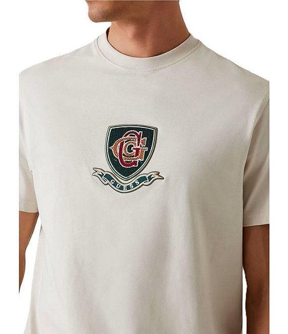 Guess Color Block Emblem Motif Short Sleeve T-Shirt Product Image
