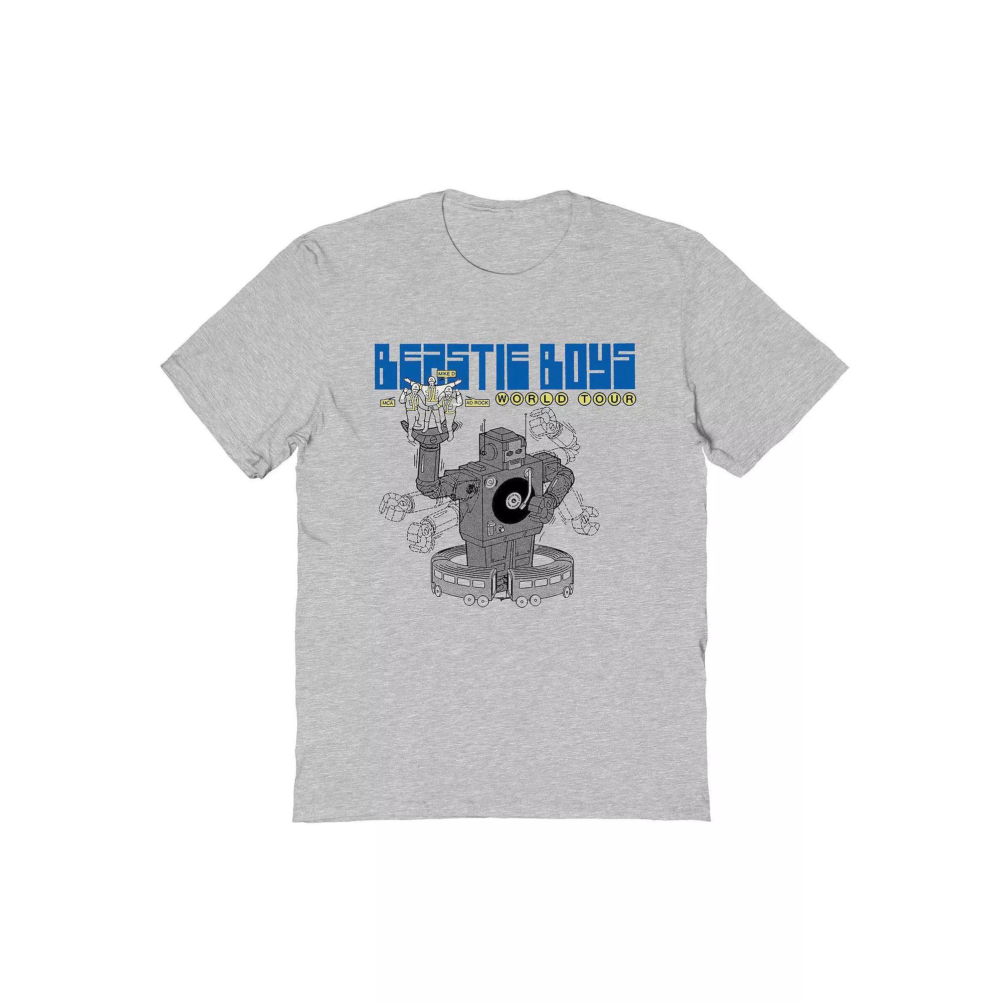 Men's Beastie Boys BB World Tour Bot Graphic Tee, Size: Medium, Sport Gray Product Image